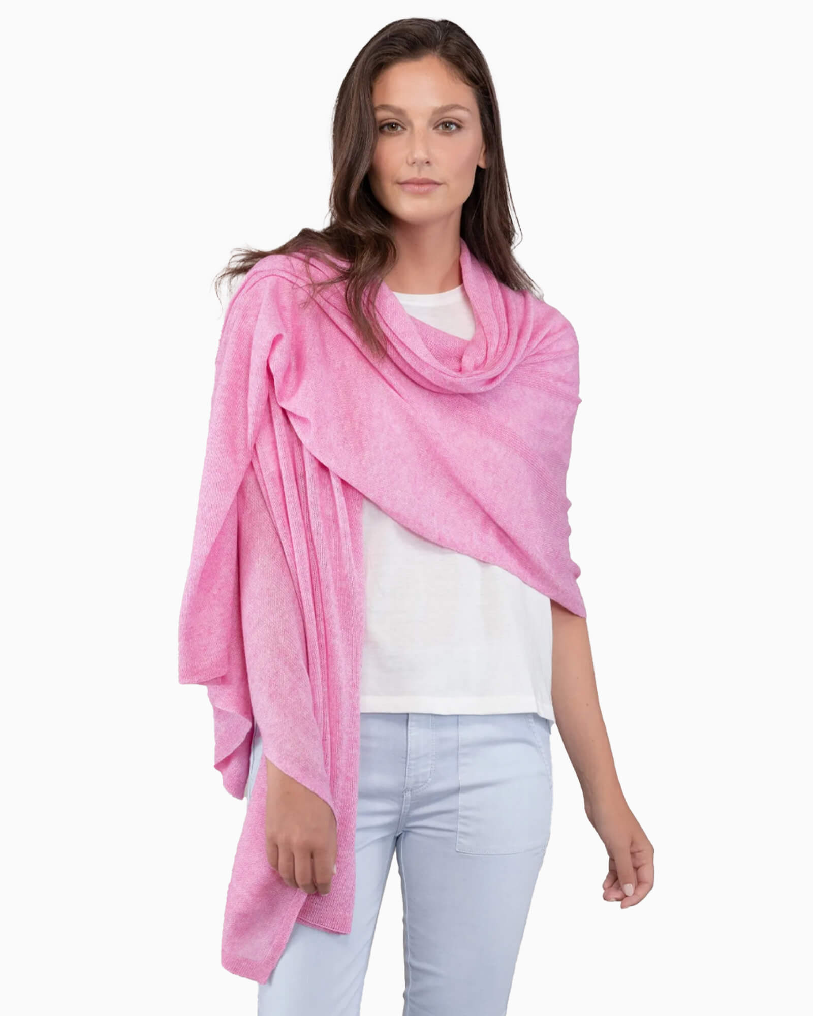 Alashan Silk Cashmere Travel Wrap - Purple Poppy