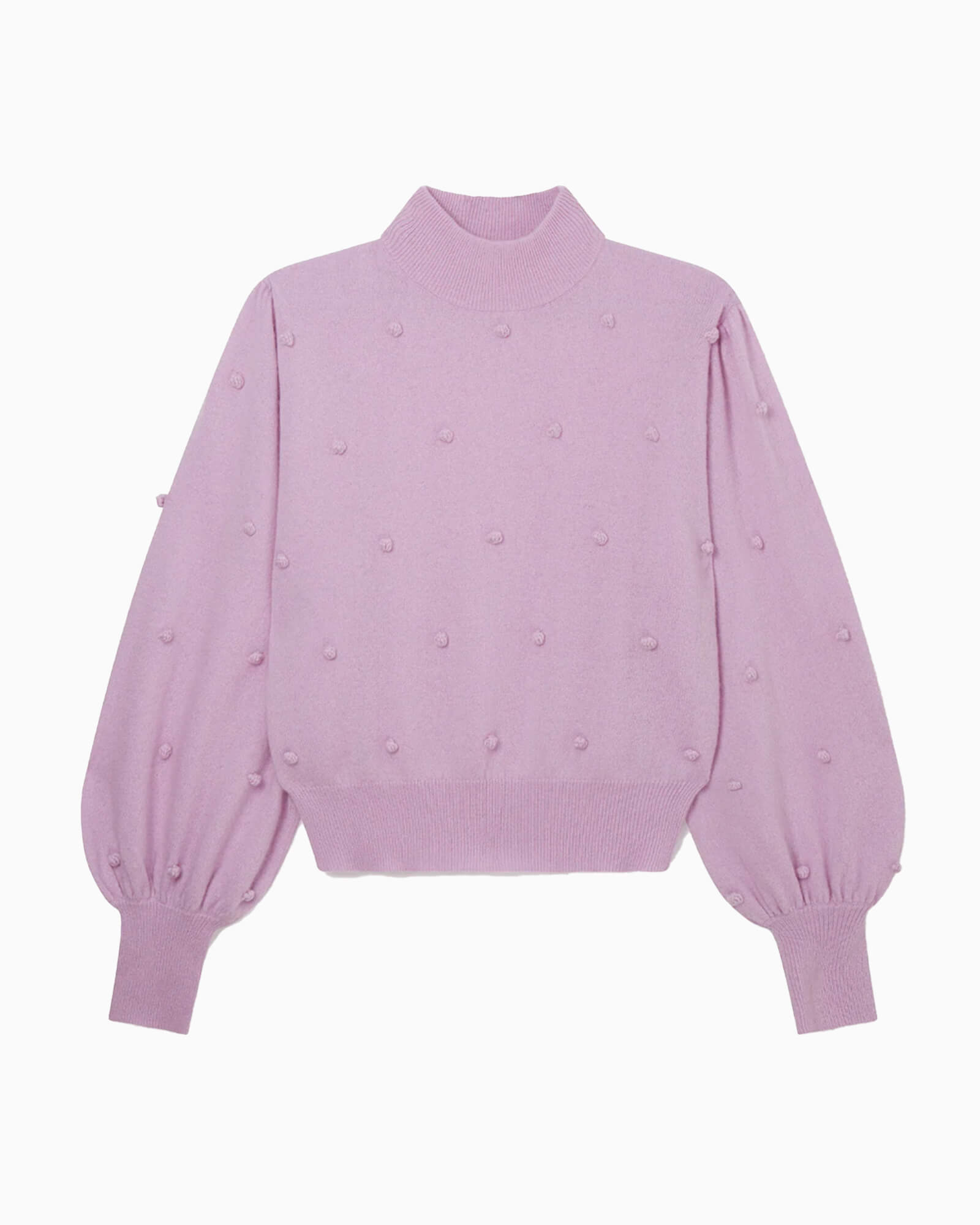 Brodie Bonny Bobble Cashmere Sweater - Purple Poppy