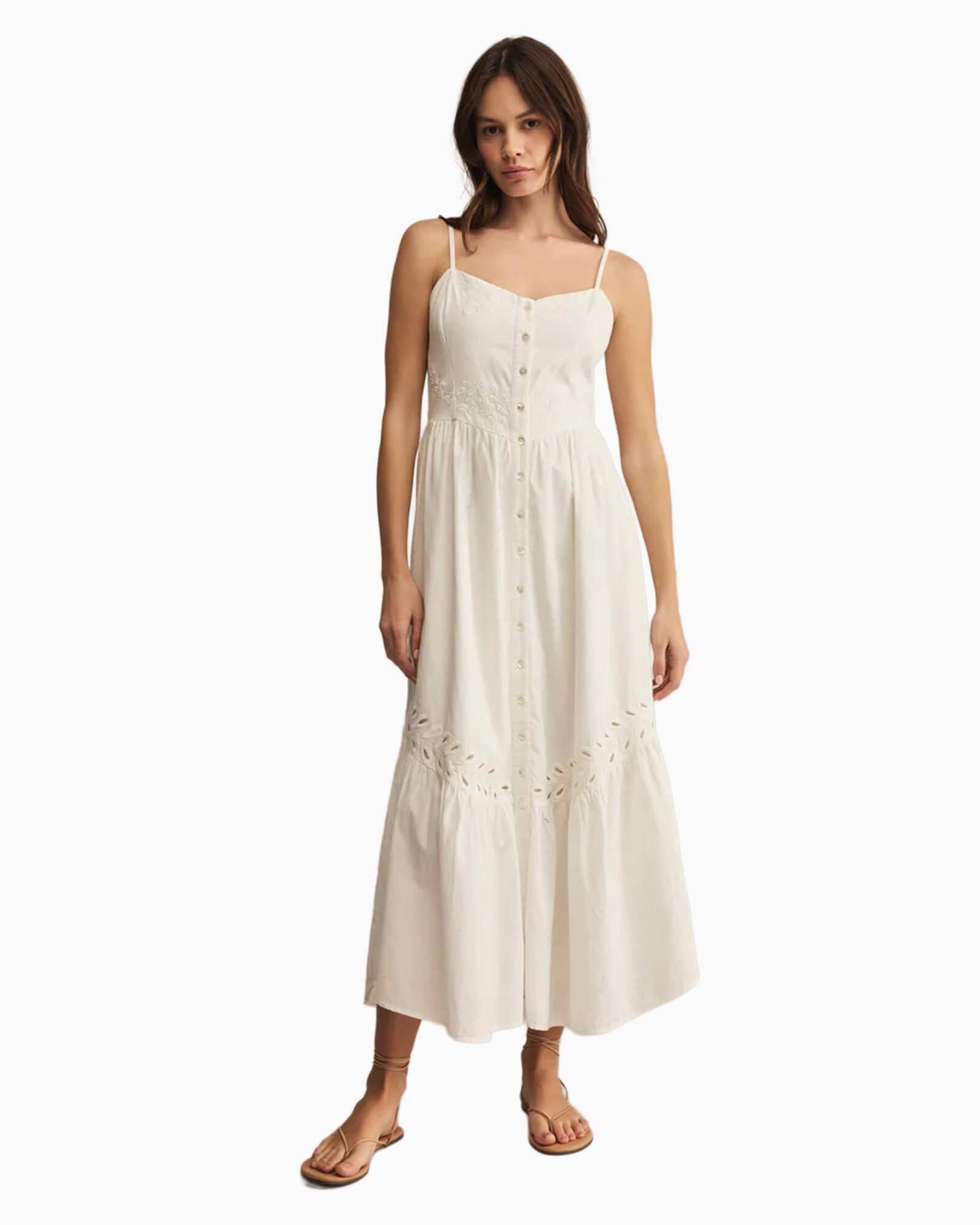 Citadelle Embroidered Linen Maxi Dress