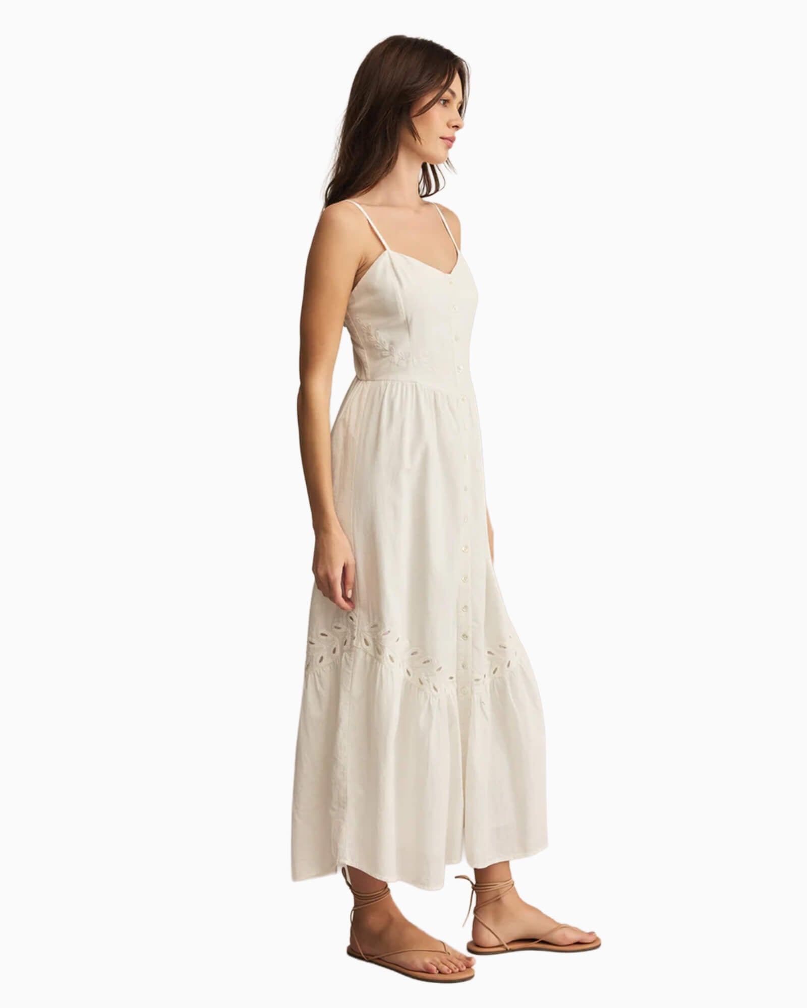 Citadelle Embroidered Linen Maxi Dress