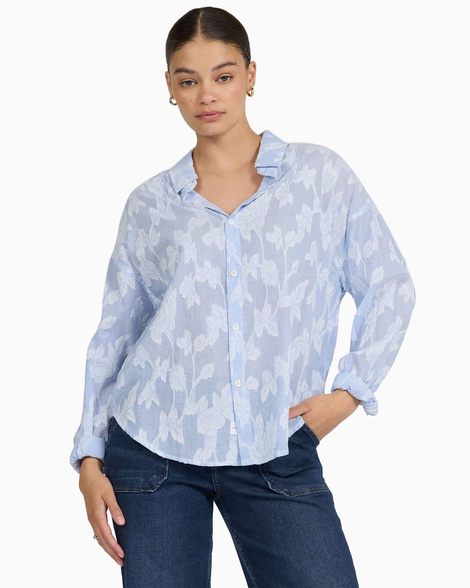 Adrianna Shirt Floral Burnout