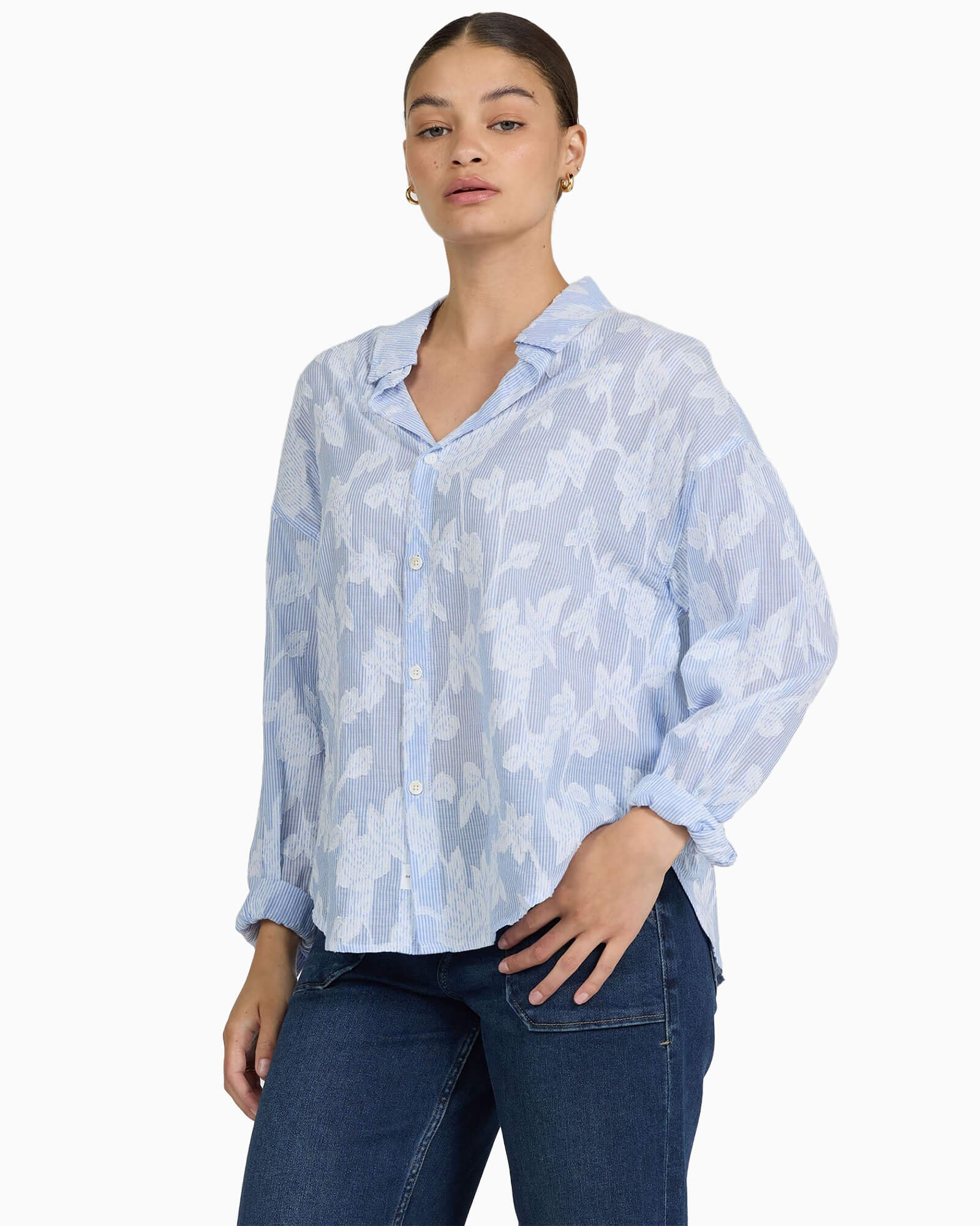 Adrianna Shirt Floral Burnout