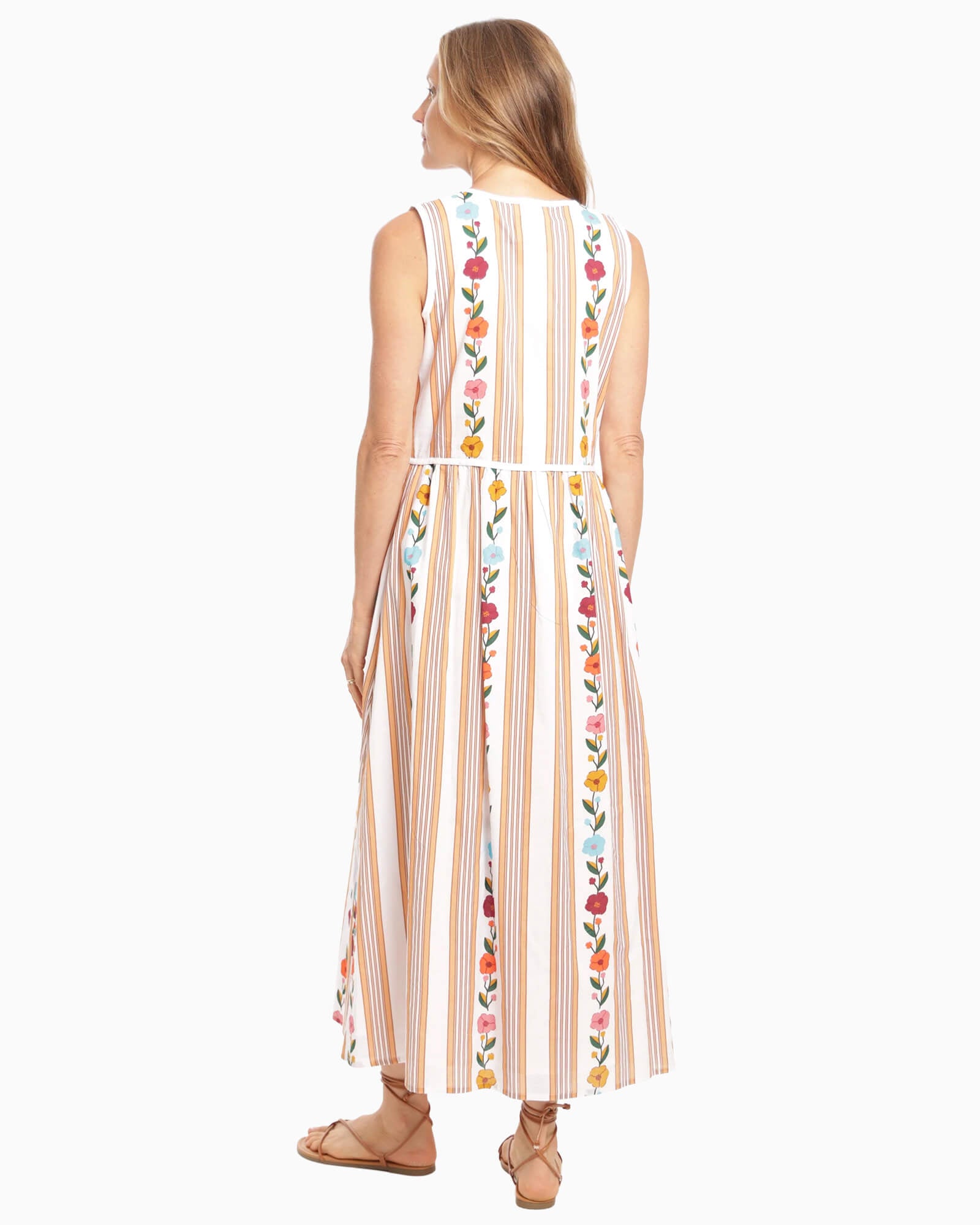 Alondra Dress Multi Sand Embroidered - Purple Poppy