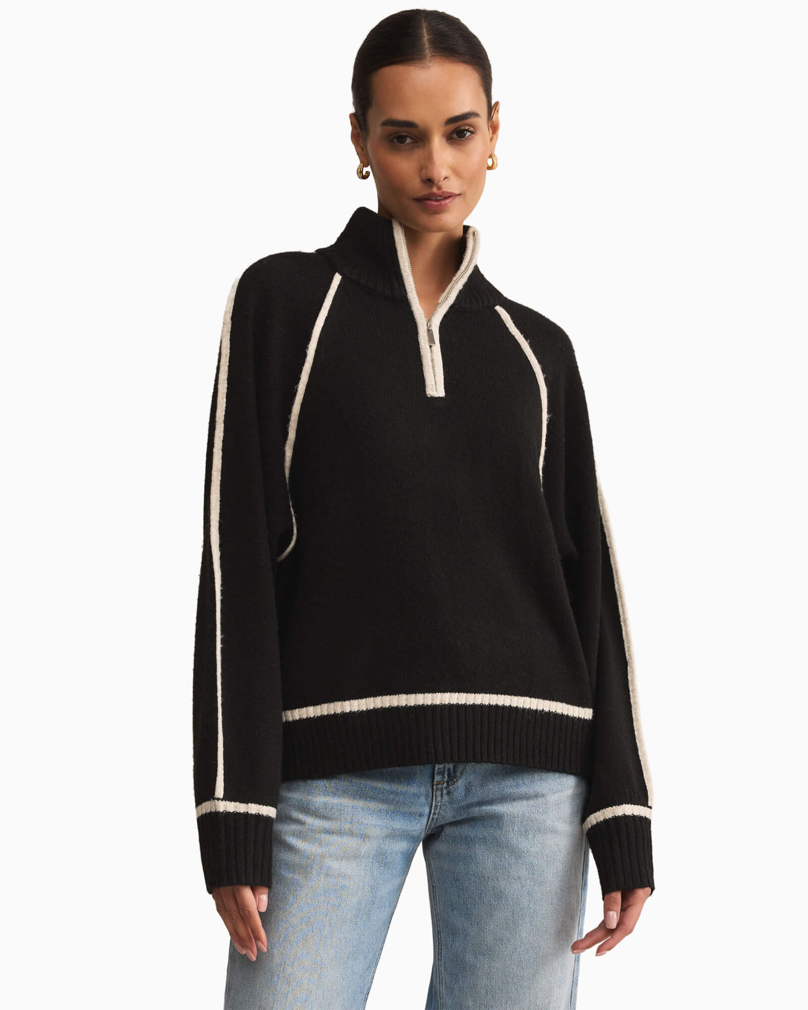 Alps Half Zip Sweater Black