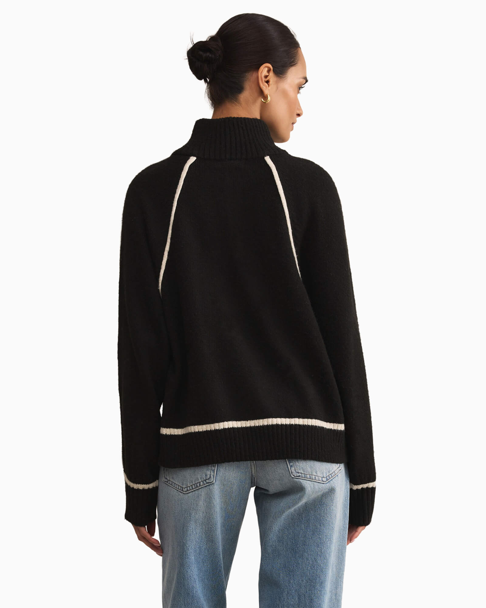 Alps Half Zip Sweater Black