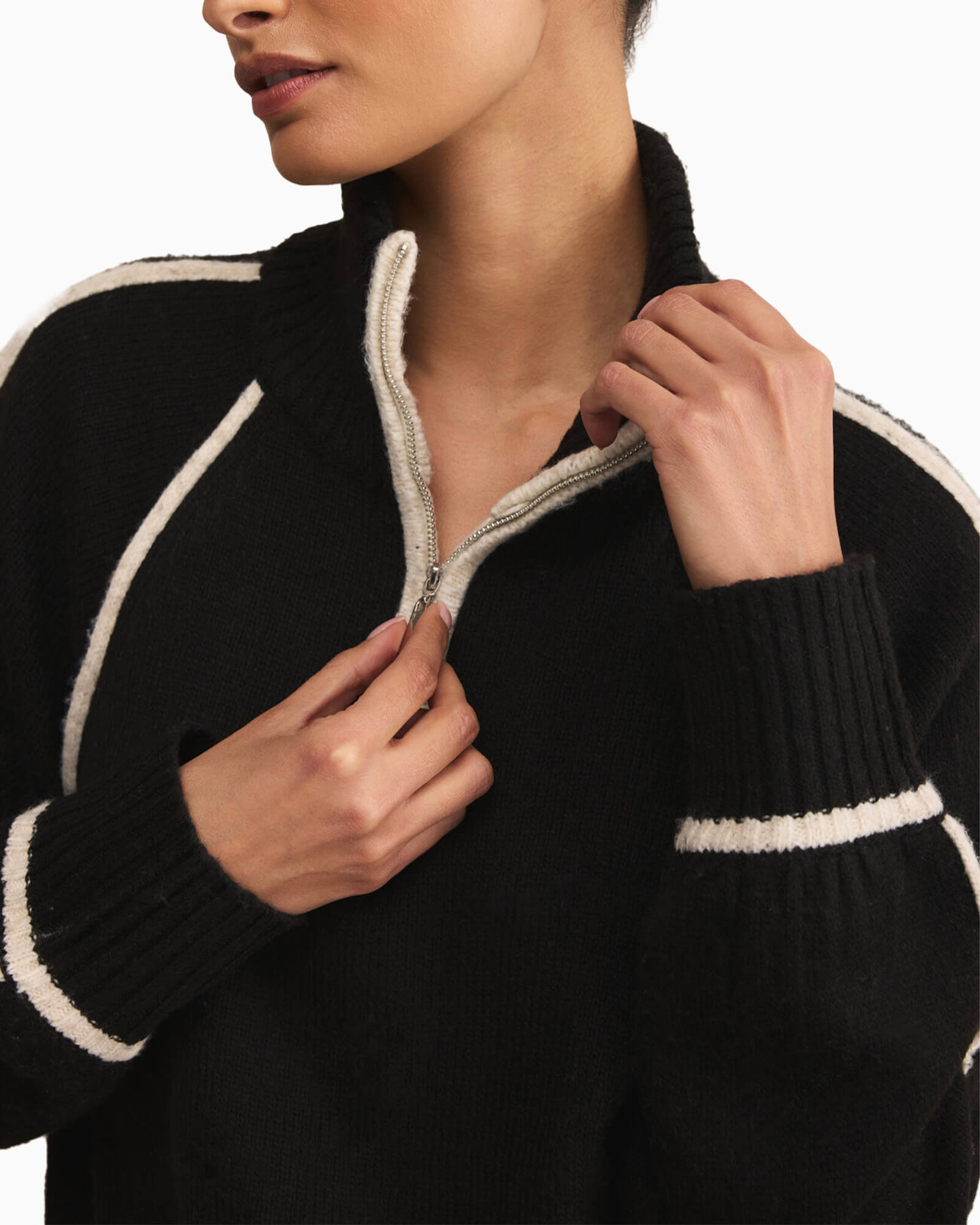 Alps Half Zip Sweater Black