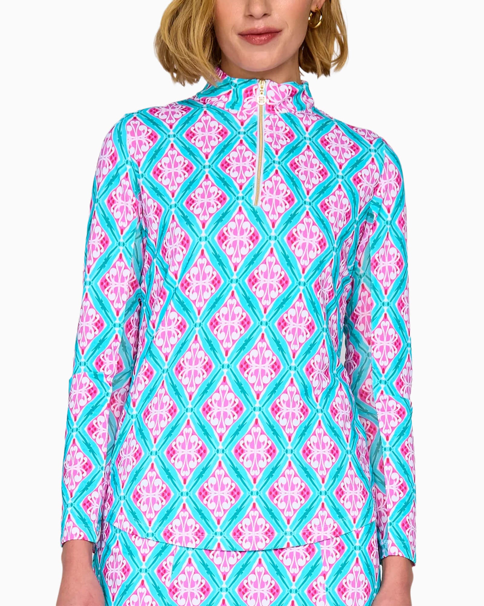 Women's Long Sleeve Performance Top Turquoise Arbor