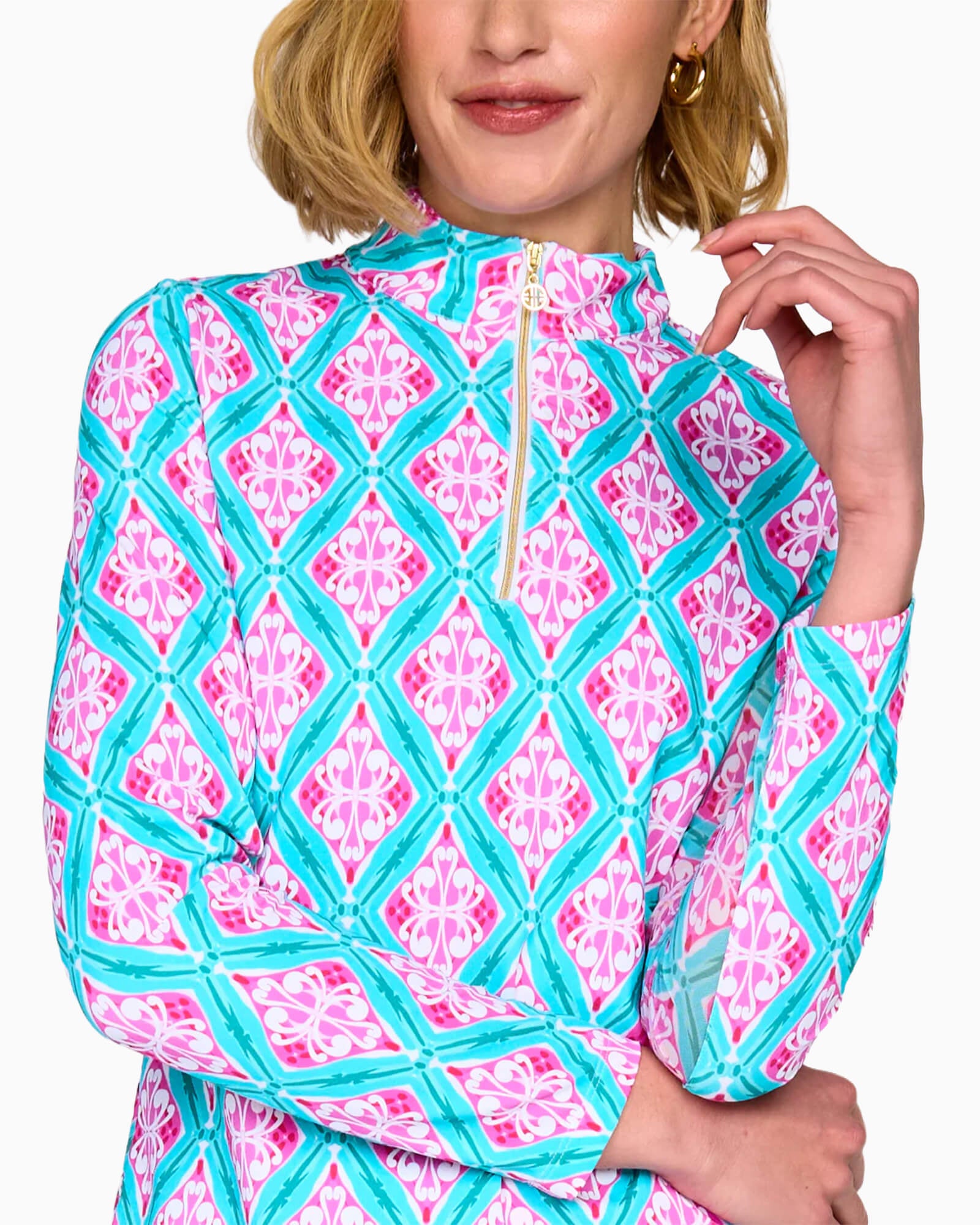 Women's Long Sleeve Performance Top Turquoise Arbor