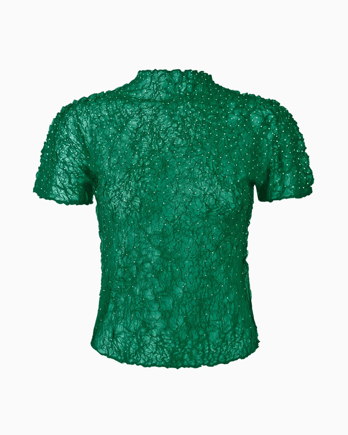 Astra Crystal Silver Beaded Texture Top