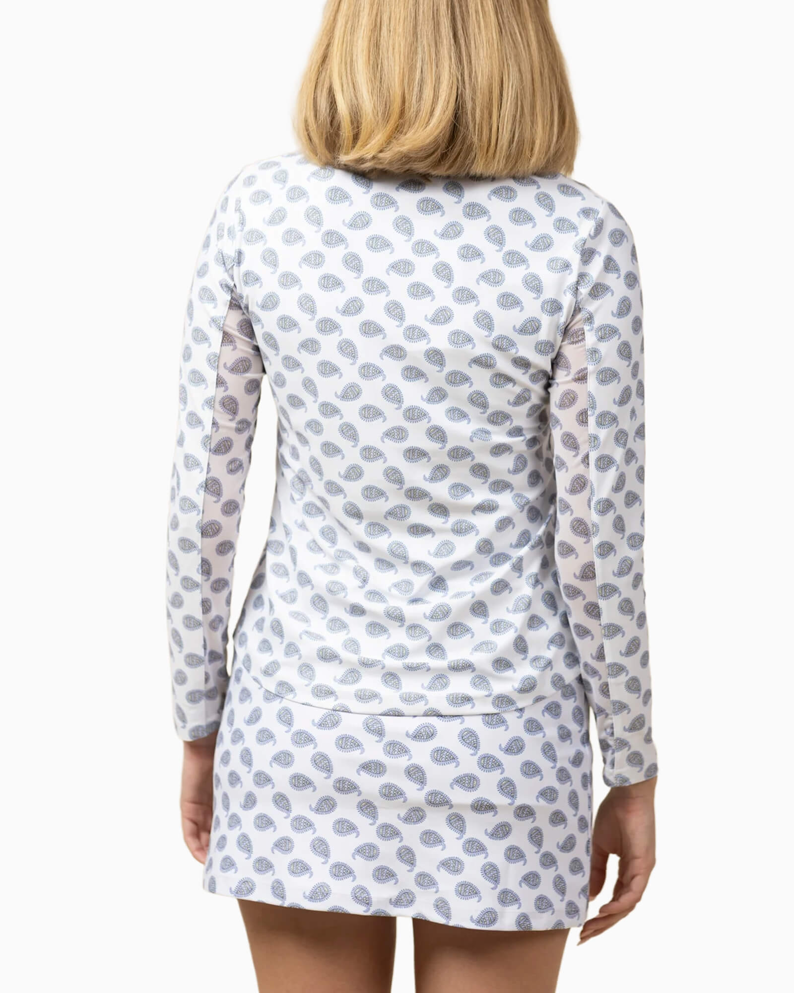 The Ava 1/4 Zip Pullover Mist Paisley