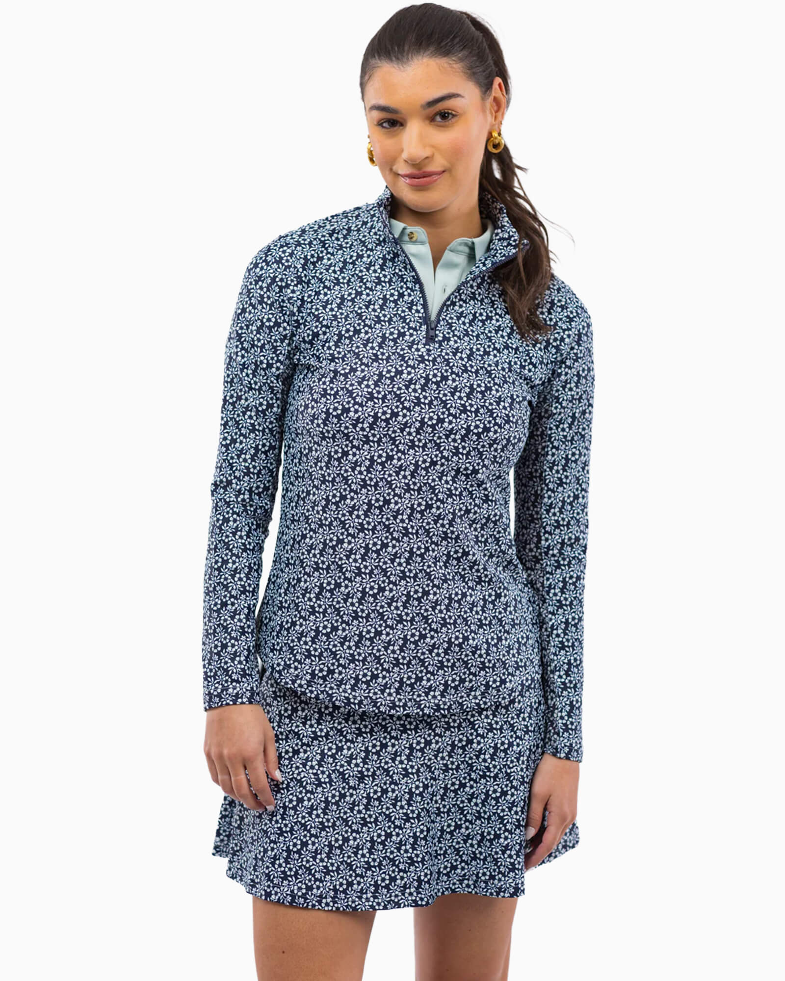 The Ava 1/4 Zip Pullover Buttercup Bloom