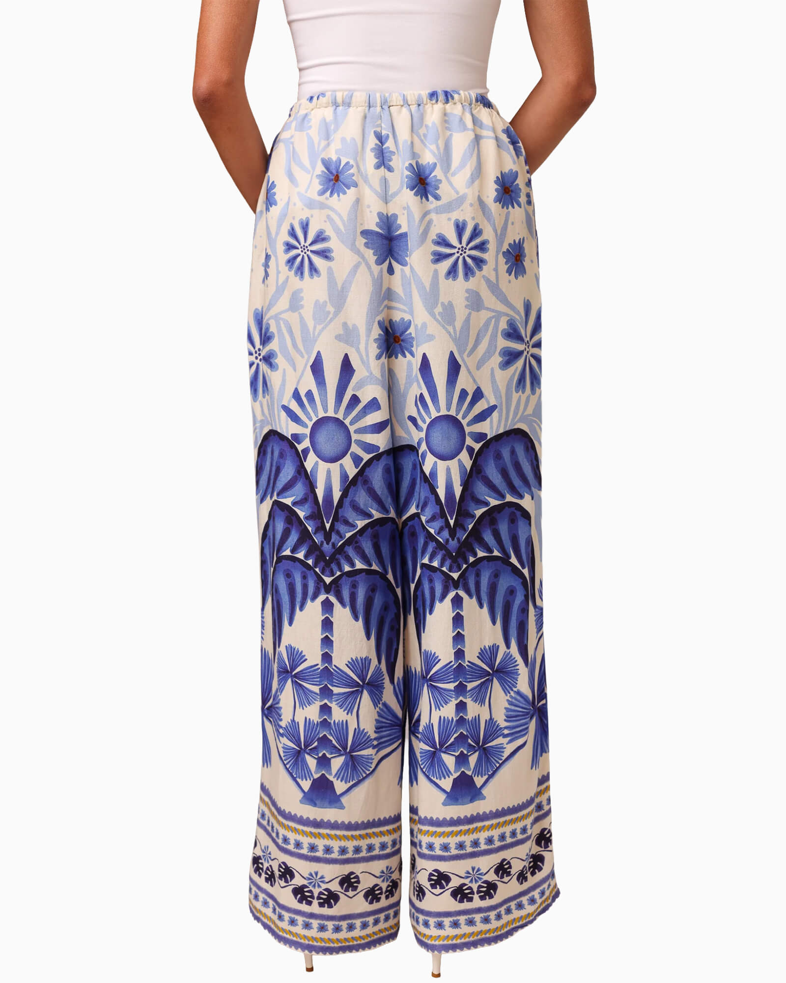 Beaded Beach Pant Blue Mirage