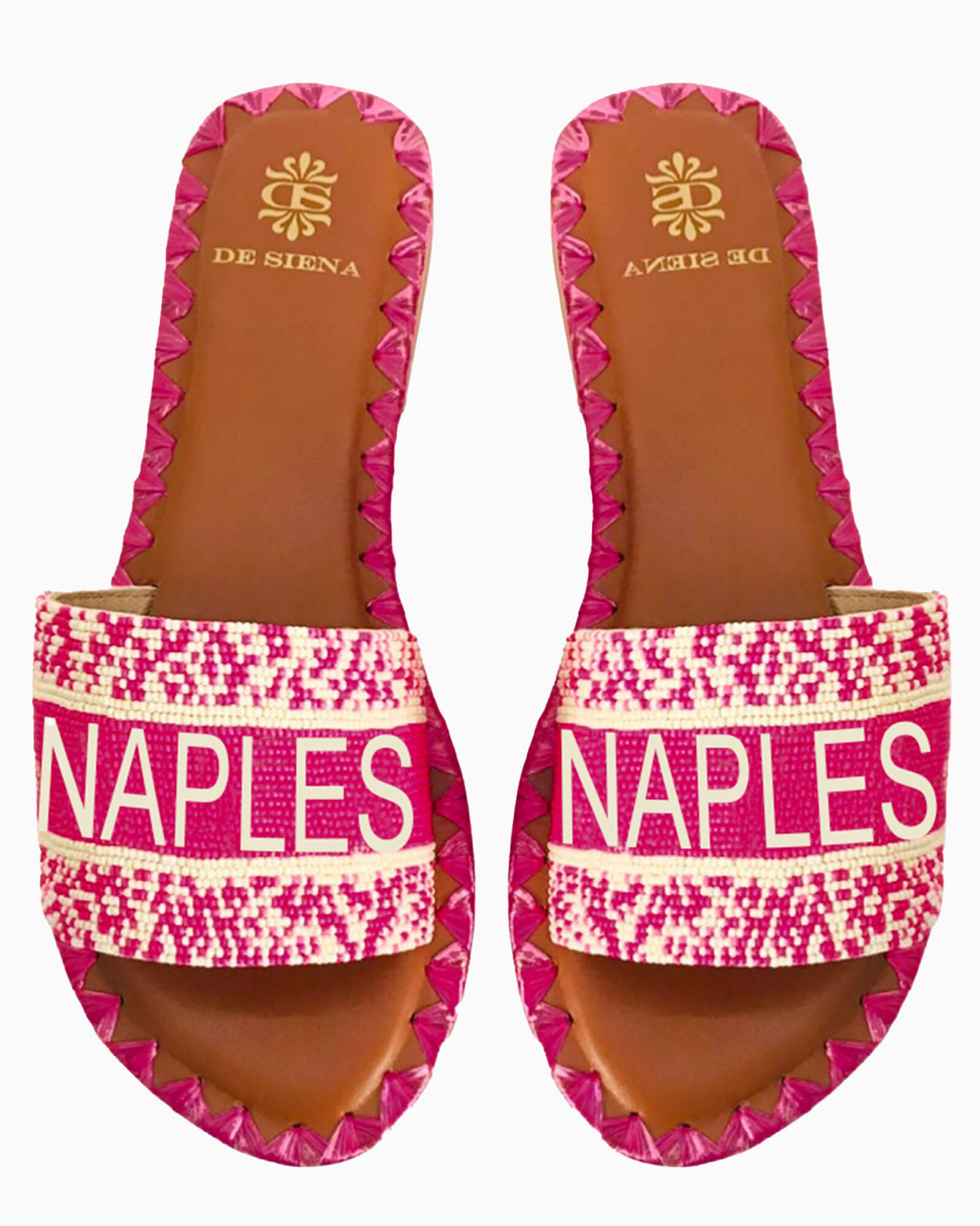 Naples Beaded Sandals - Purple Poppy