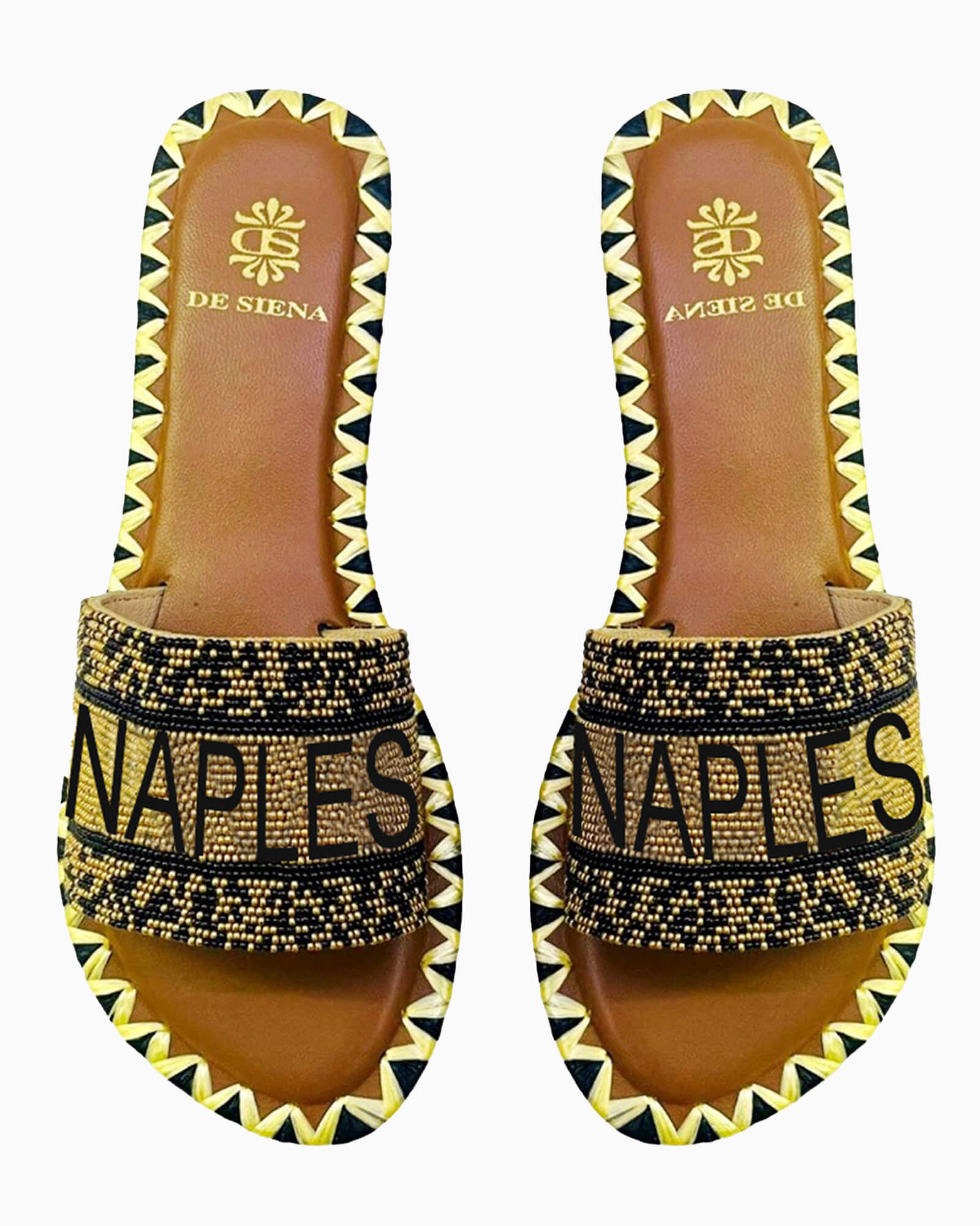 Naples Beaded Sandals - Purple Poppy