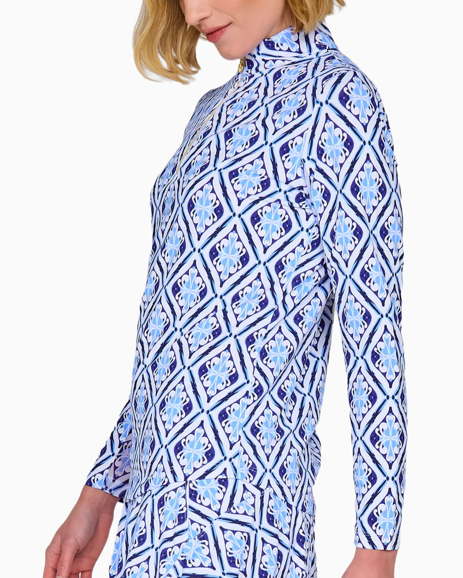 Women's Long Sleeve Performance Top Blue Arbor