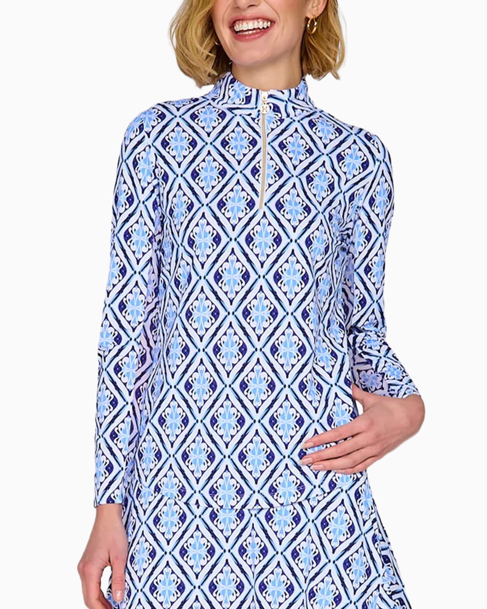 Women's Long Sleeve Performance Top Blue Arbor