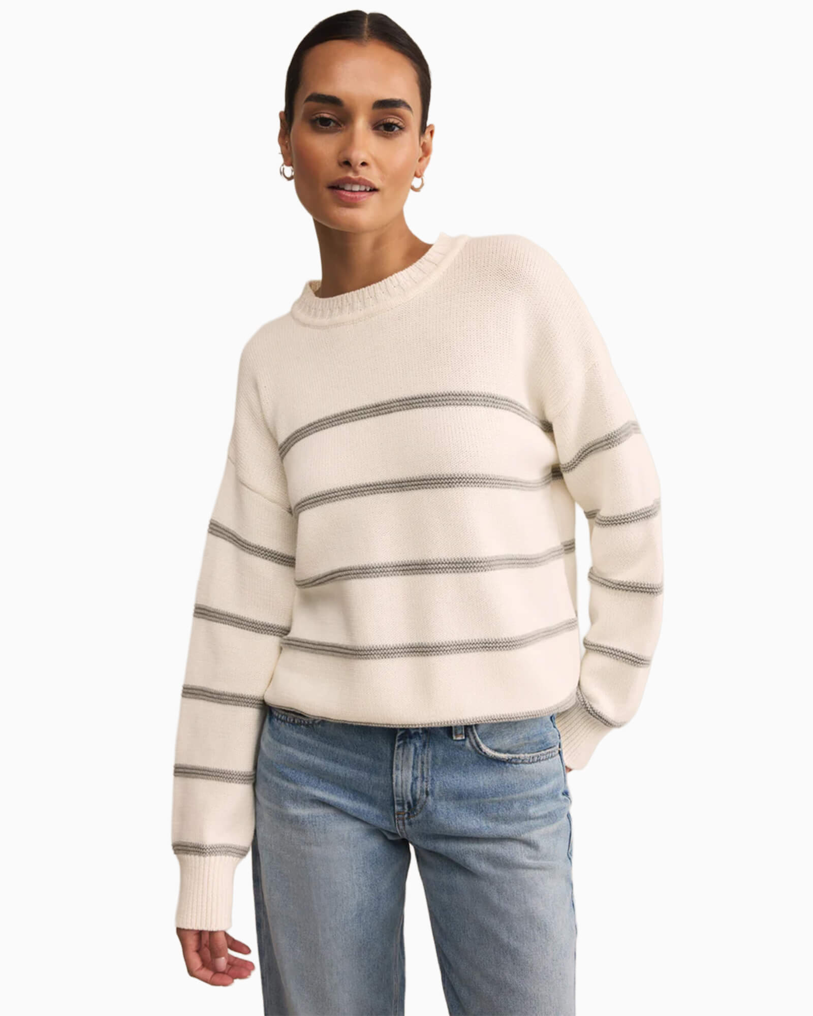 Boyfriend Striped Cotton Sweater
