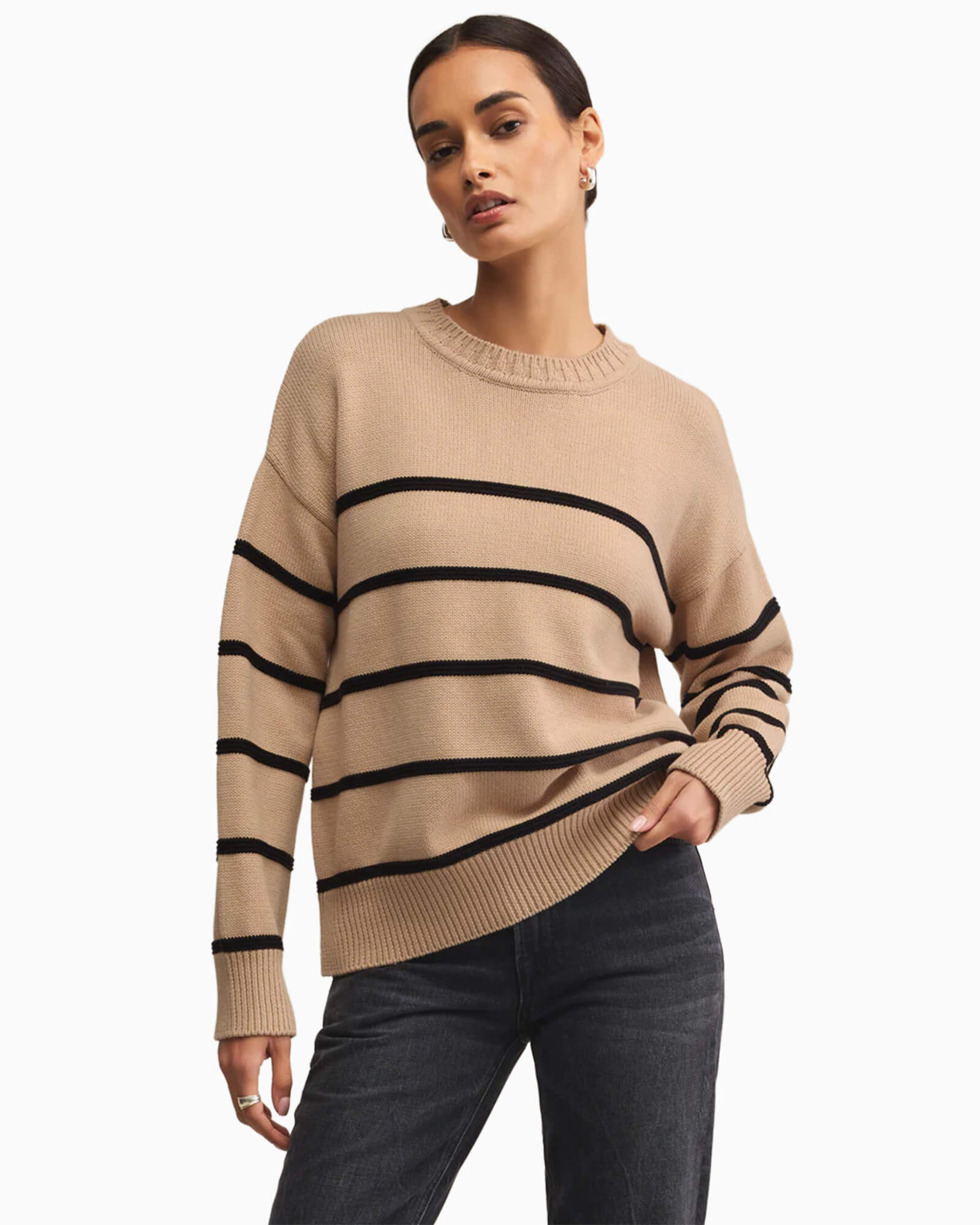 Boyfriend Striped Cotton Sweater