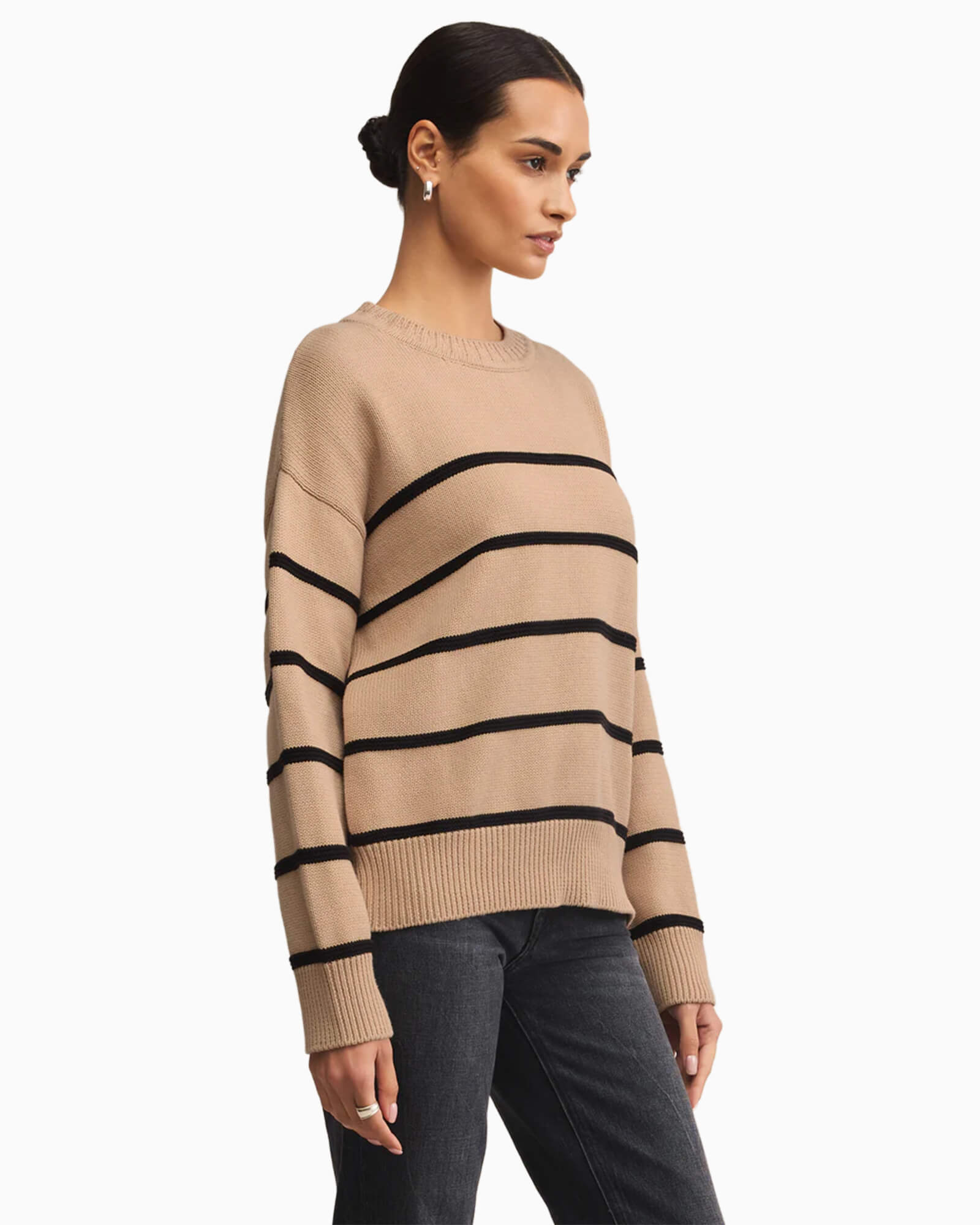 Boyfriend Striped Cotton Sweater