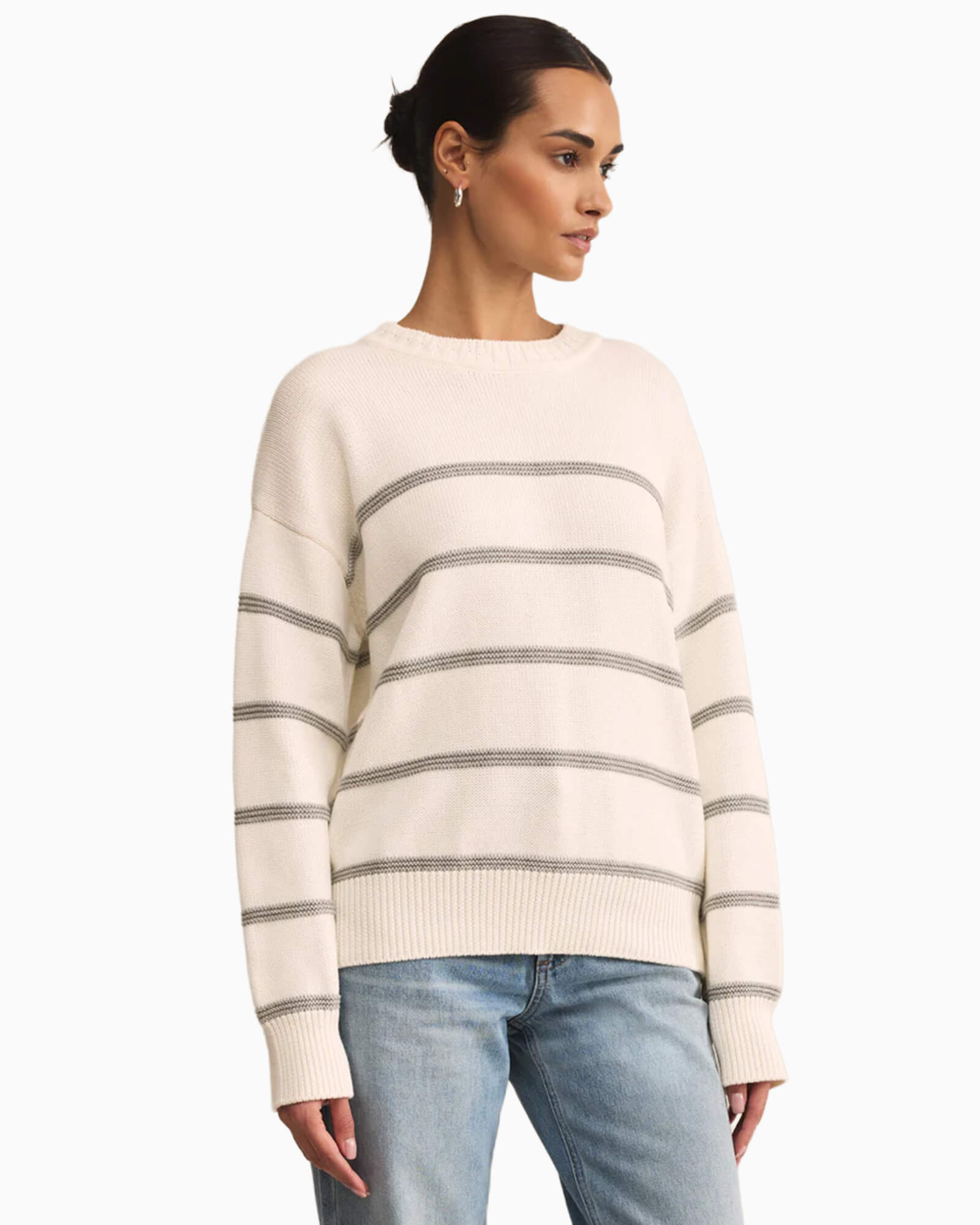 Boyfriend Striped Cotton Sweater