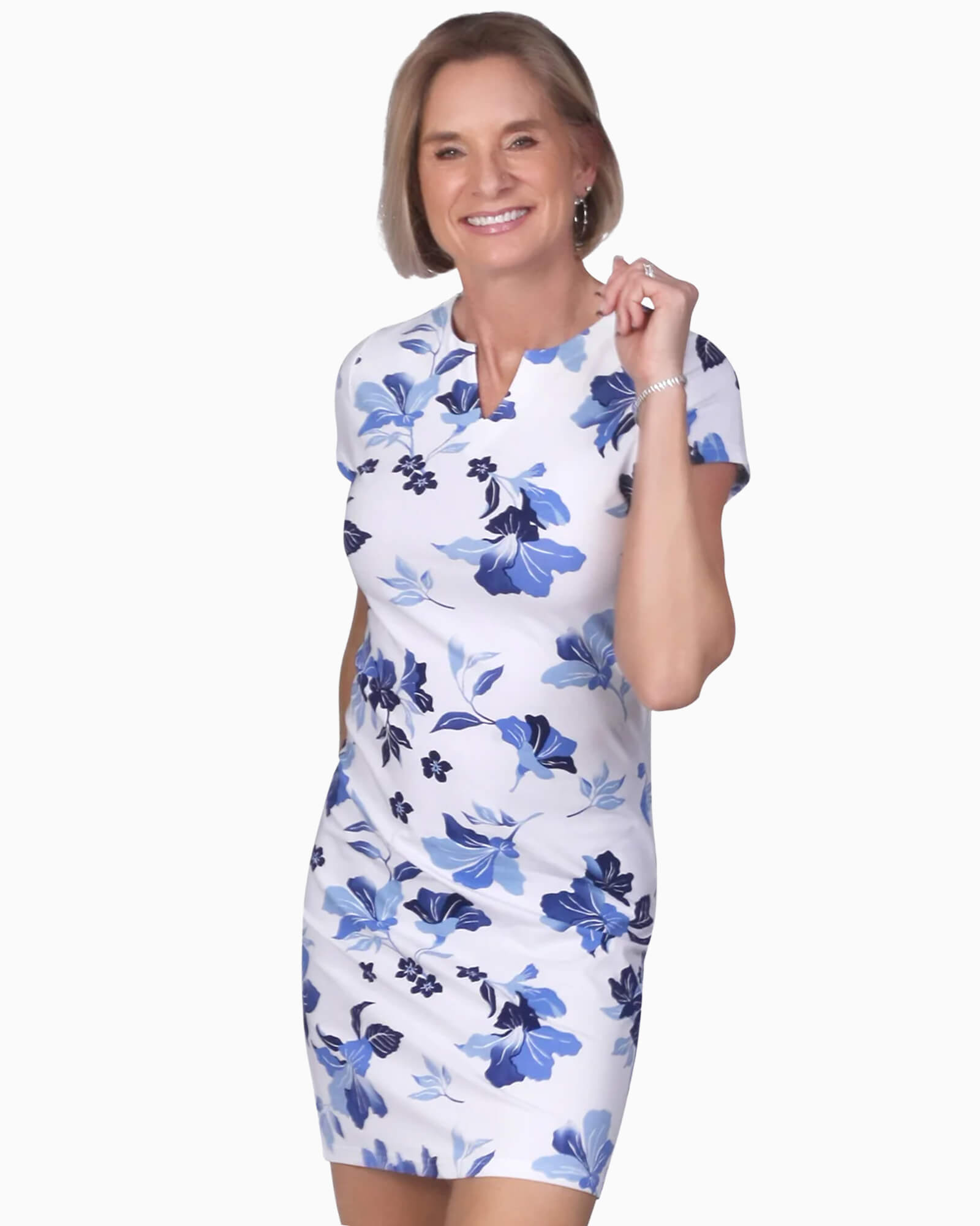 Callie Short Sleeve Shift Dress Tweezy