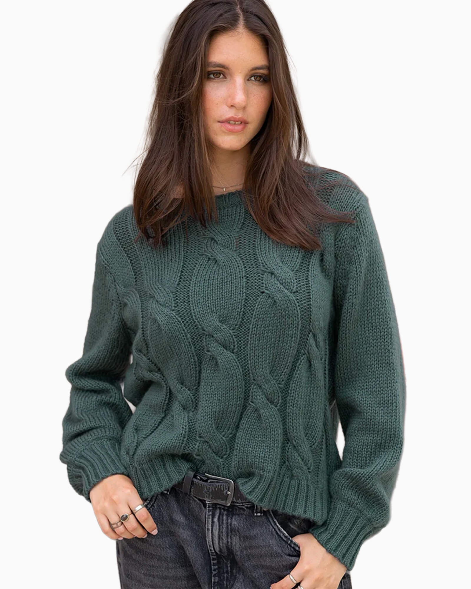 Camila Chunky Cable Crew