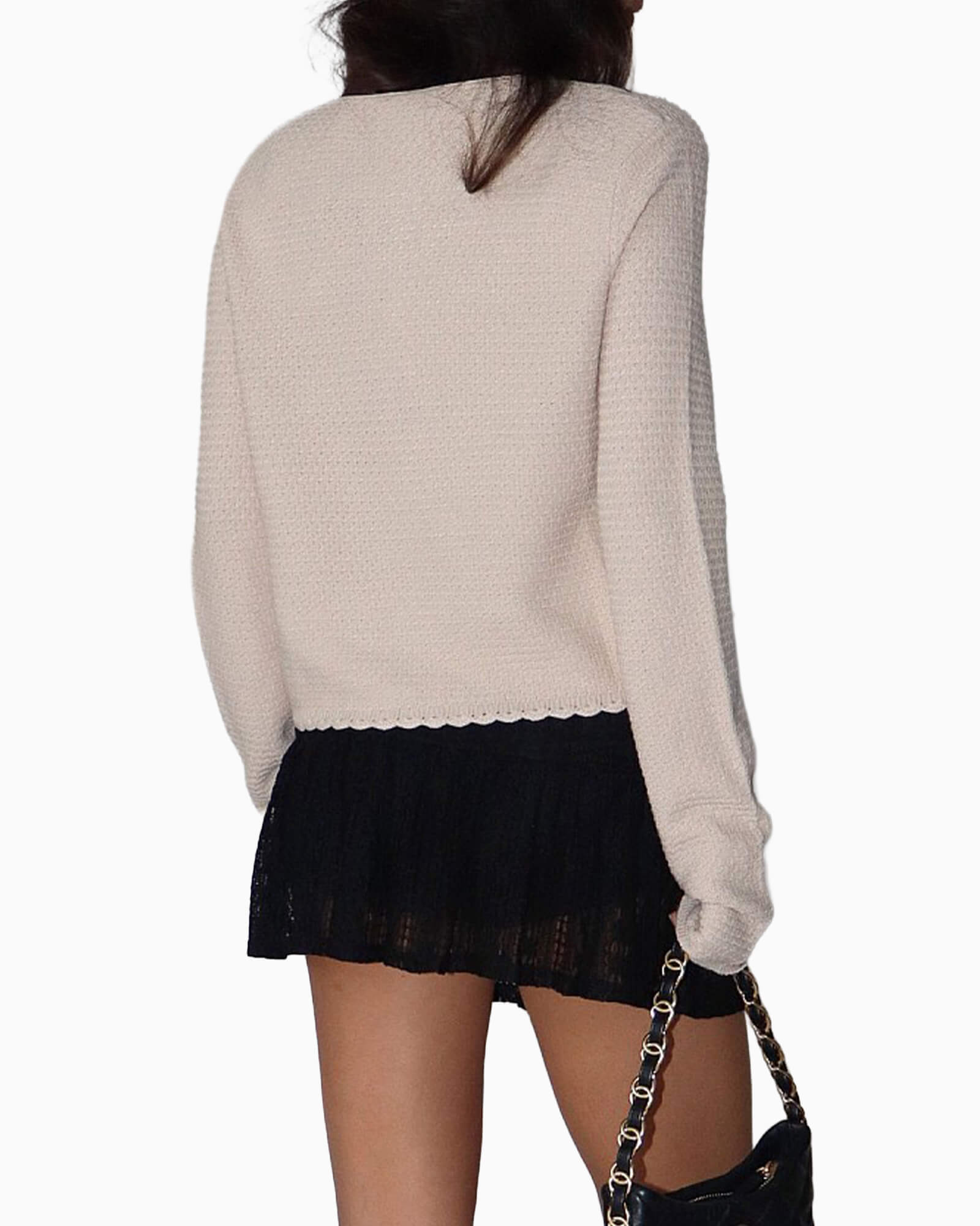 Seashell Button Knit Cardigan