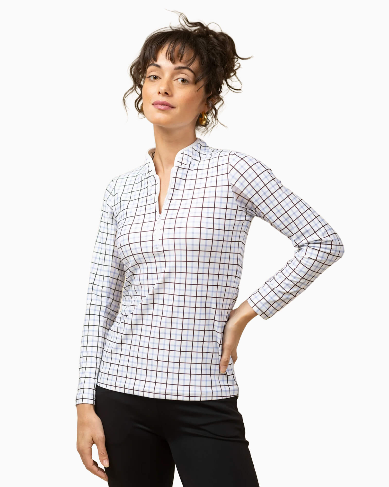 The Carey 1/4 Zip Pullover Classic Plaid
