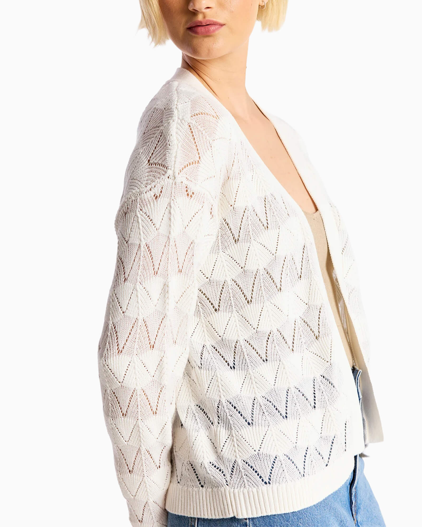 Chevron Stitch Cardigan