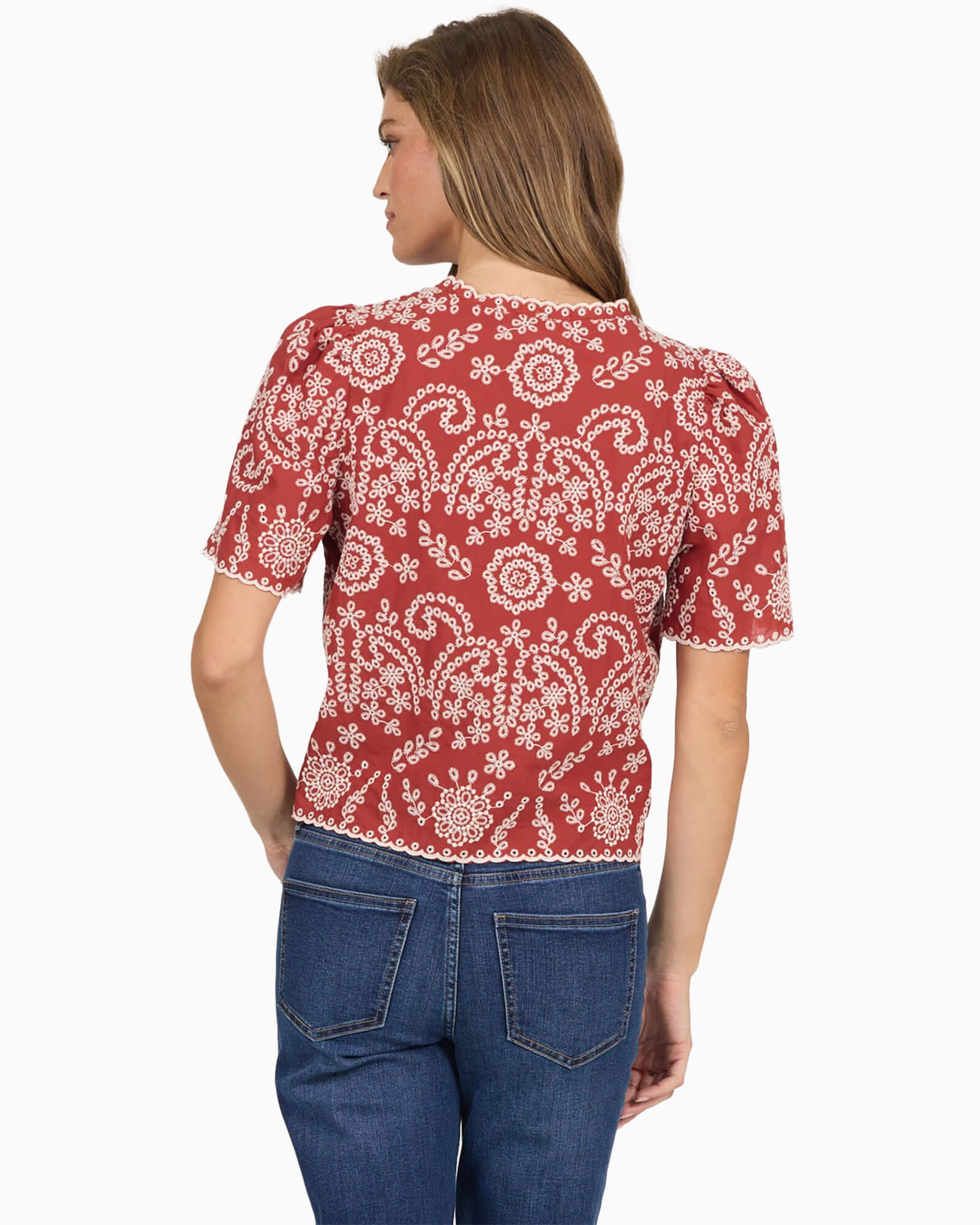 Cielo Shirt Burnt Brick - Purple Poppy