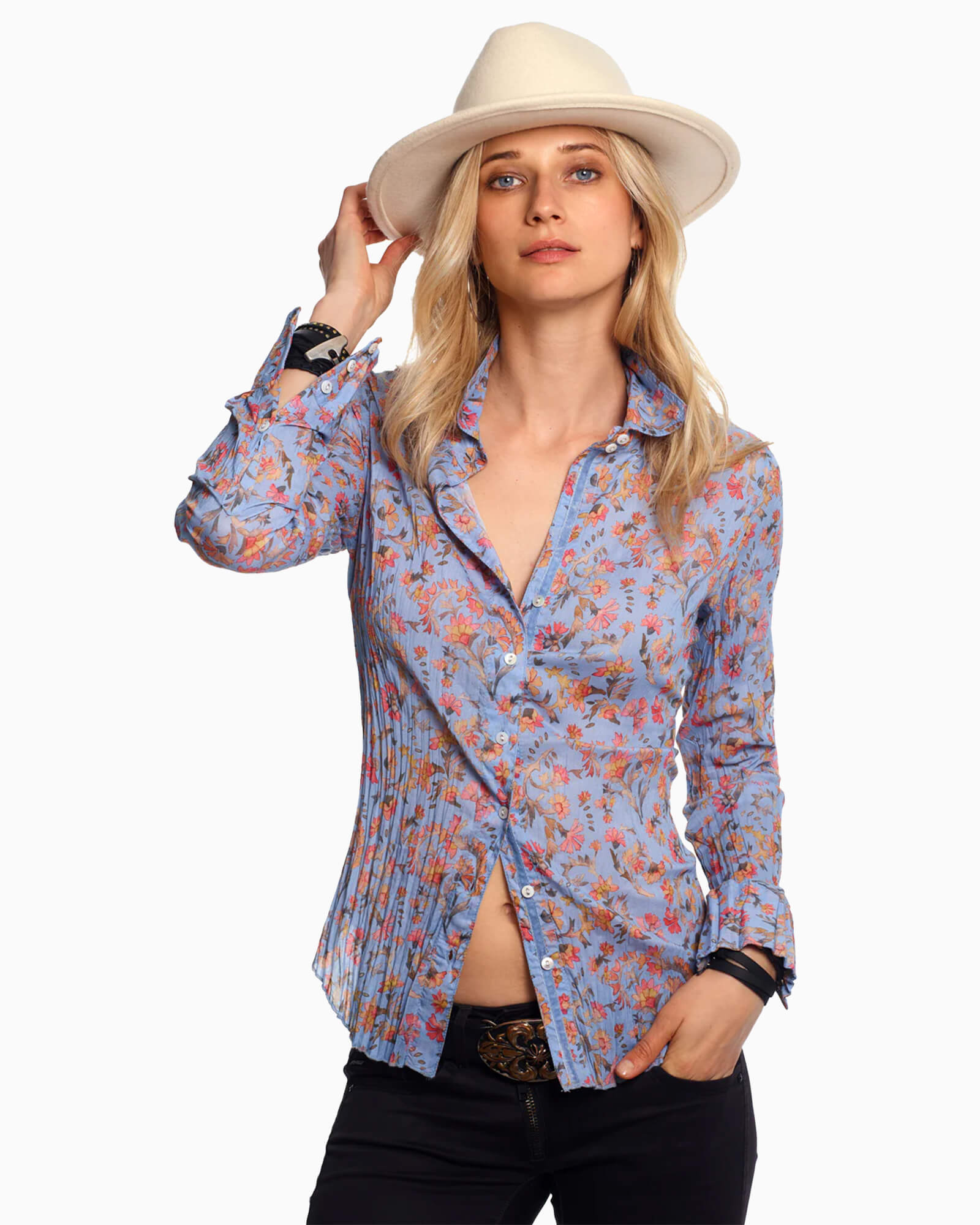 Moroccan Floral Button Down Shirt