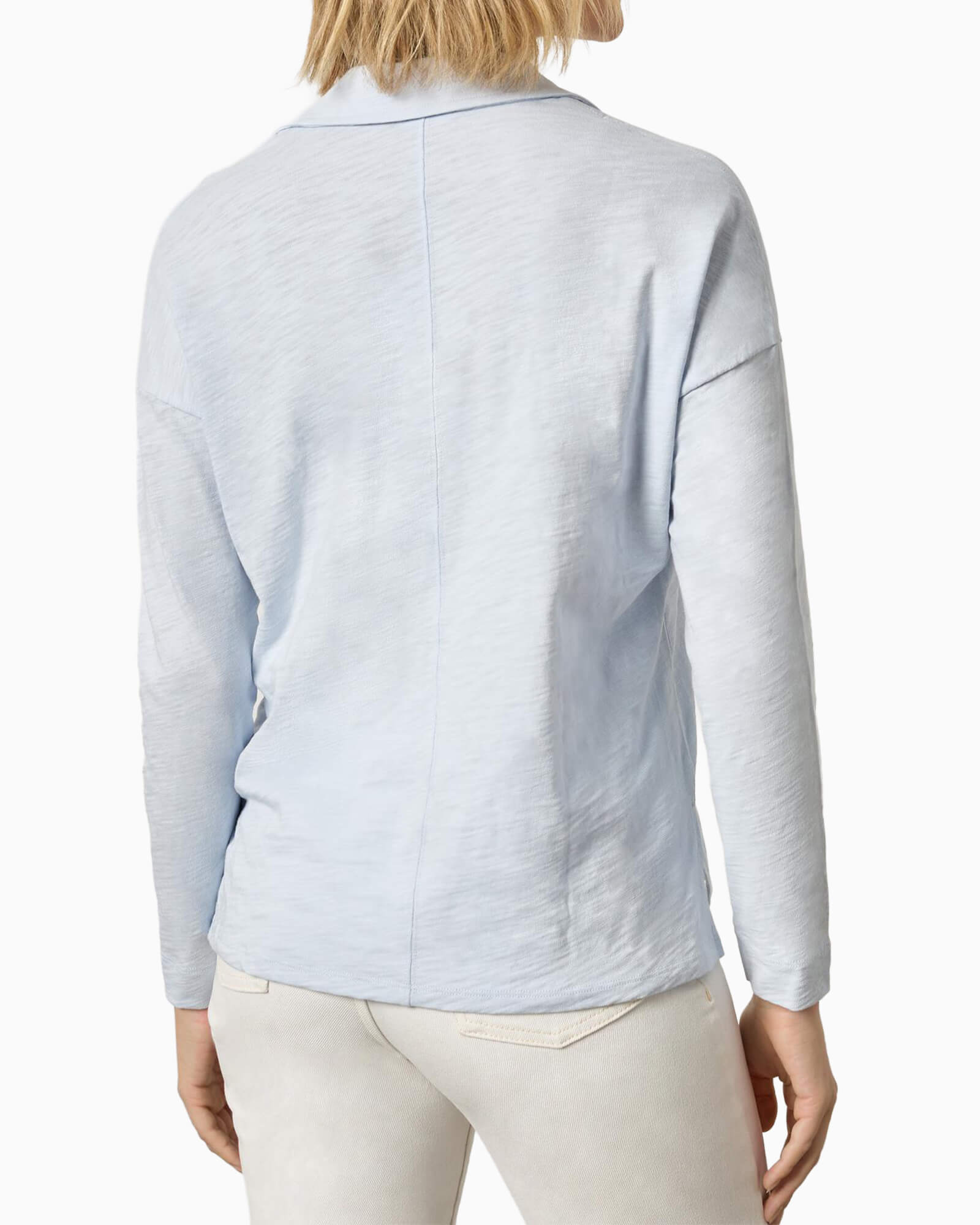 Easy Collared Split Neck Tee Glass