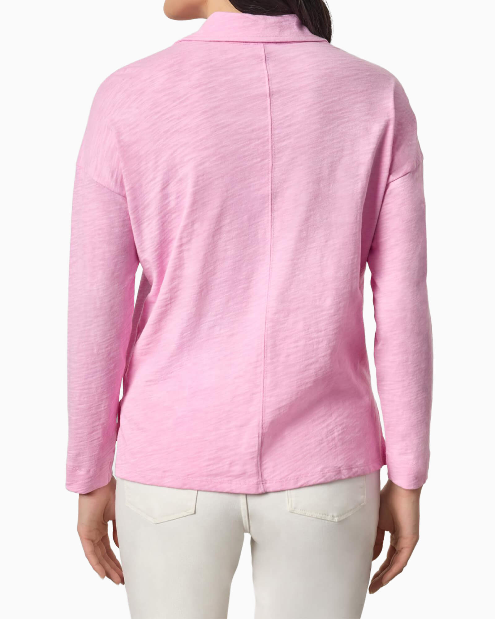 Easy Collared Split Neck Tee Taffy