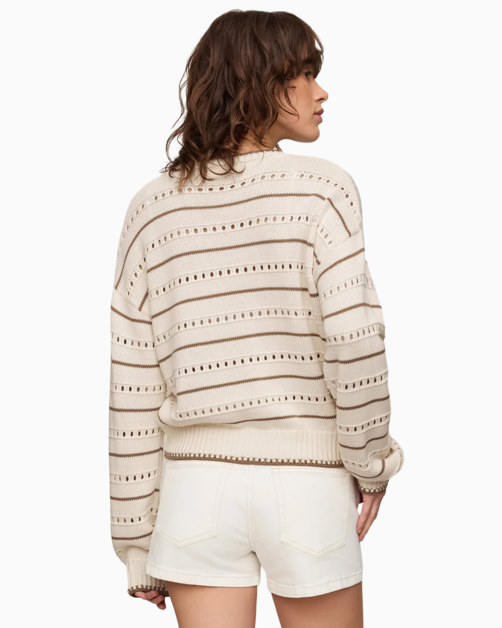Darby Stripe Pointelle Sweater