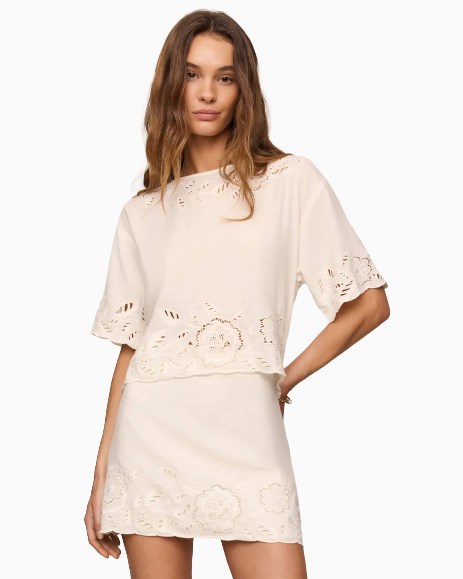 Daya Embroidered Linen Top