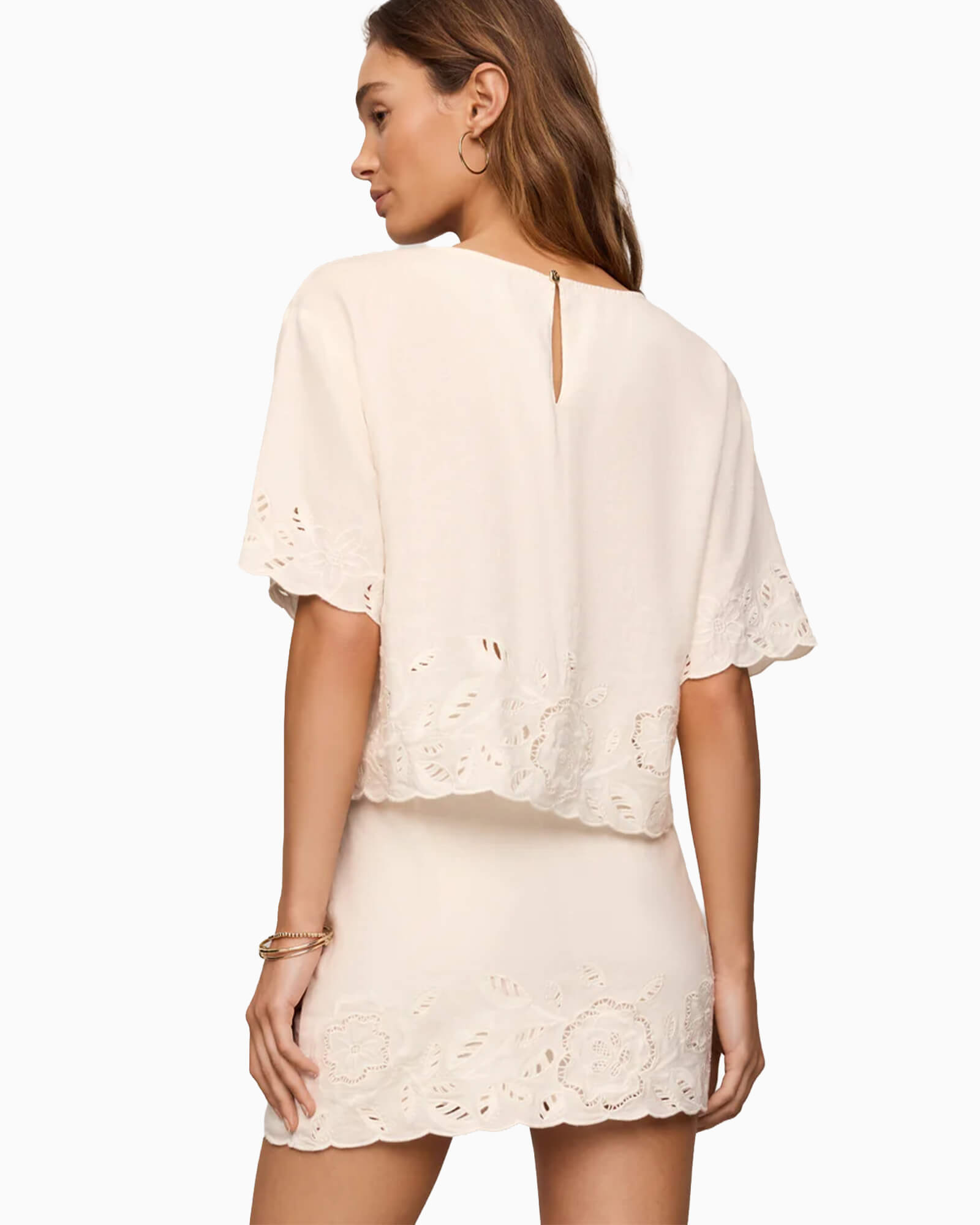 Daya Embroidered Linen Top