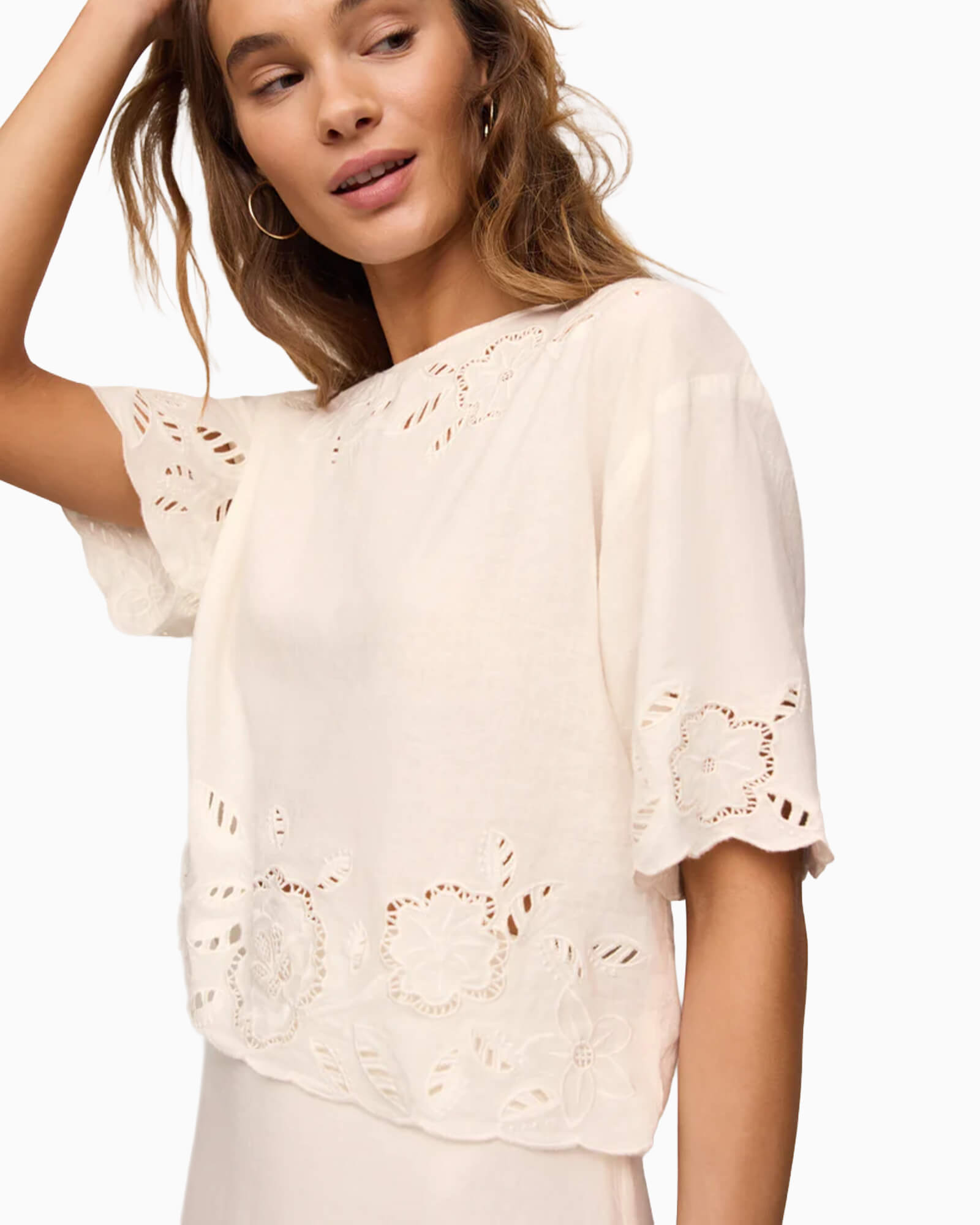 Daya Embroidered Linen Top