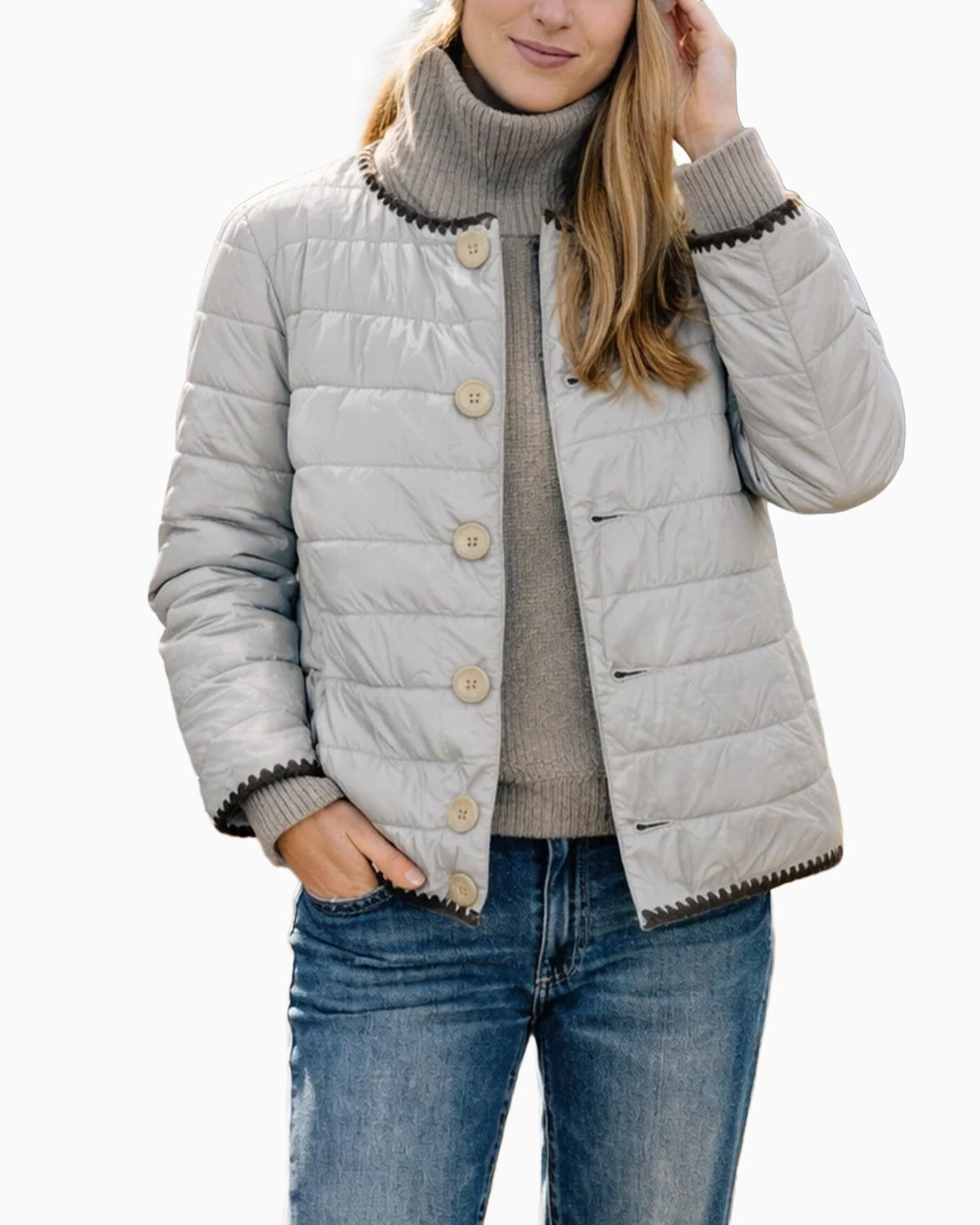 Delray Puffer Jacket Beige/Toffee