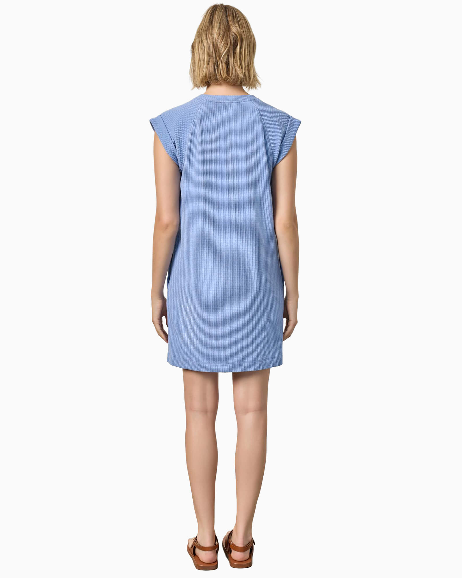 Saddle Sleeve Shift Dress Bluebird