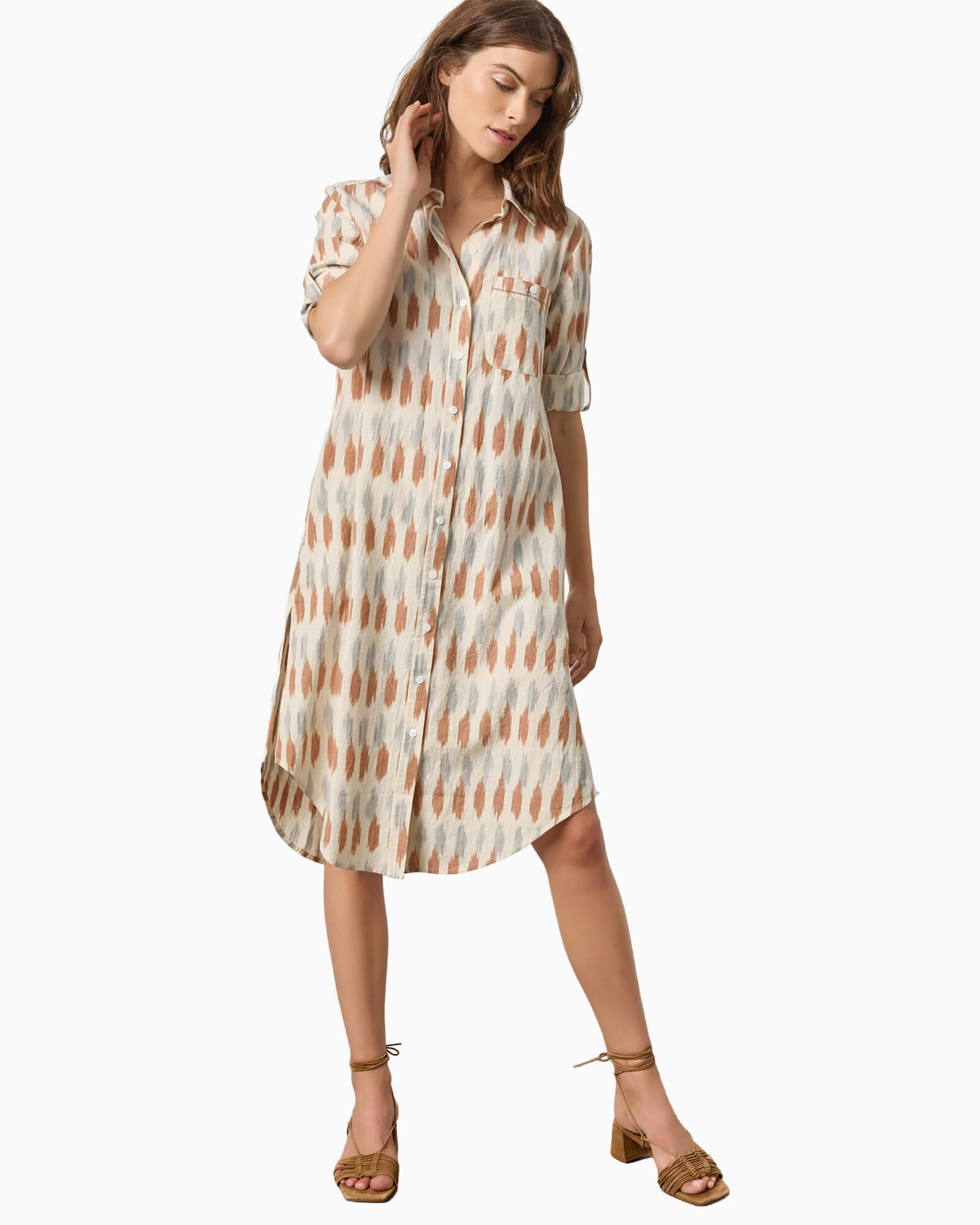 Ikat Shirt Dress