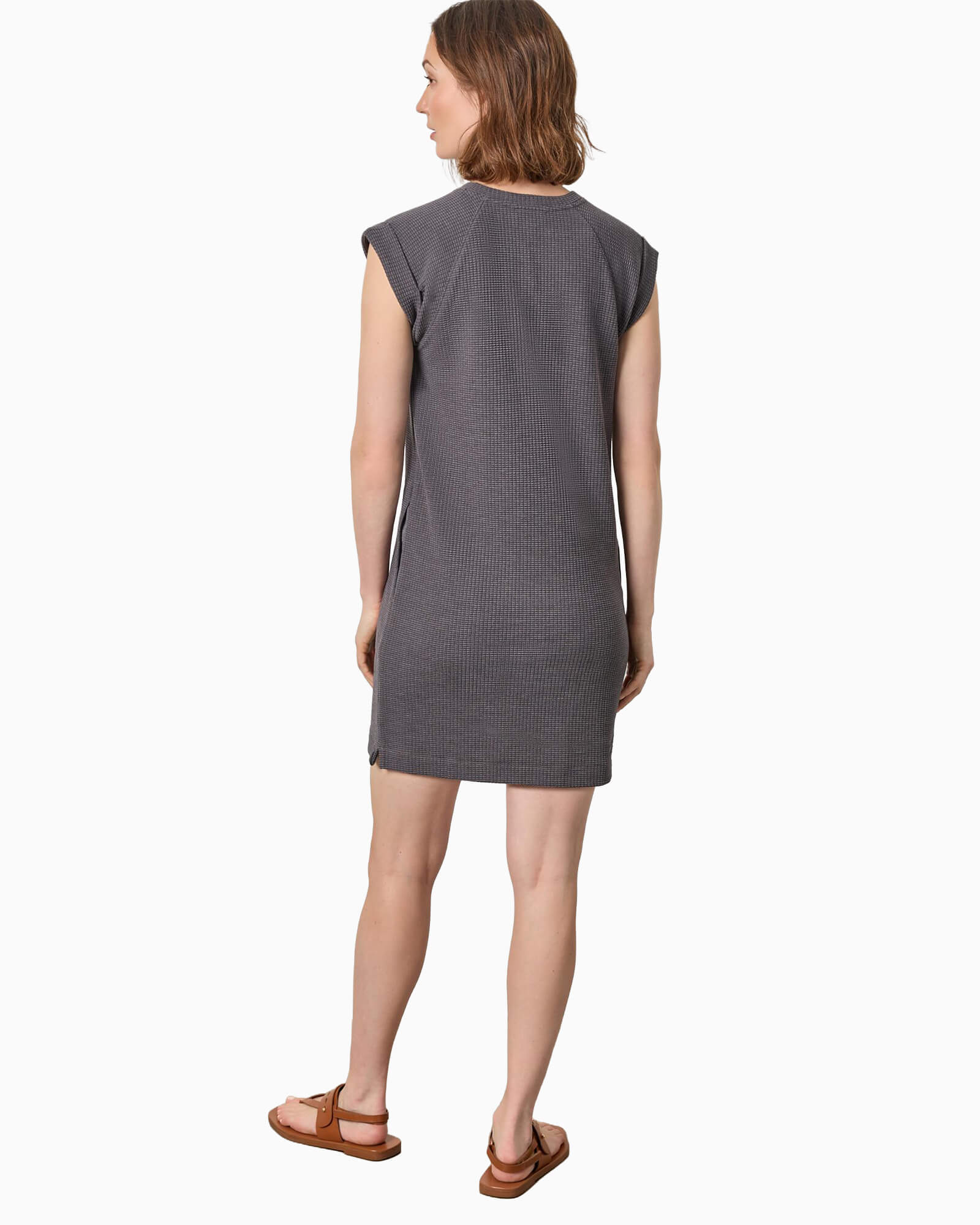 Saddle Sleeve Shift Dress Granite