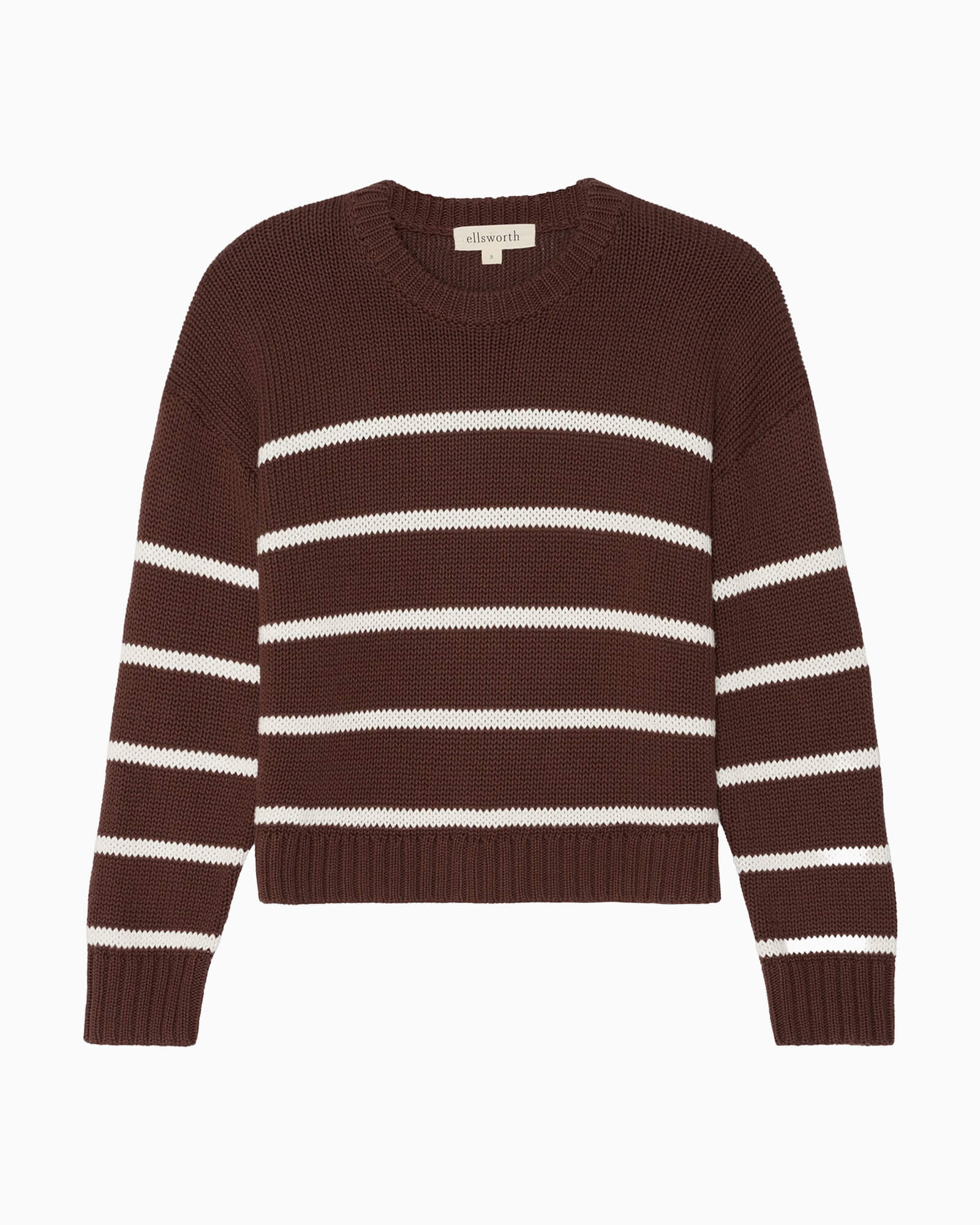 Elena Crew Neck Sweater Warm Brown