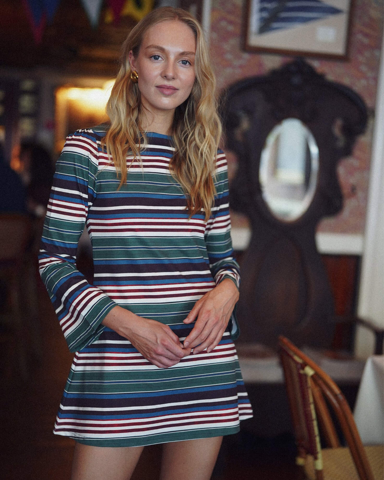 Ellen Dress Crew Stripe