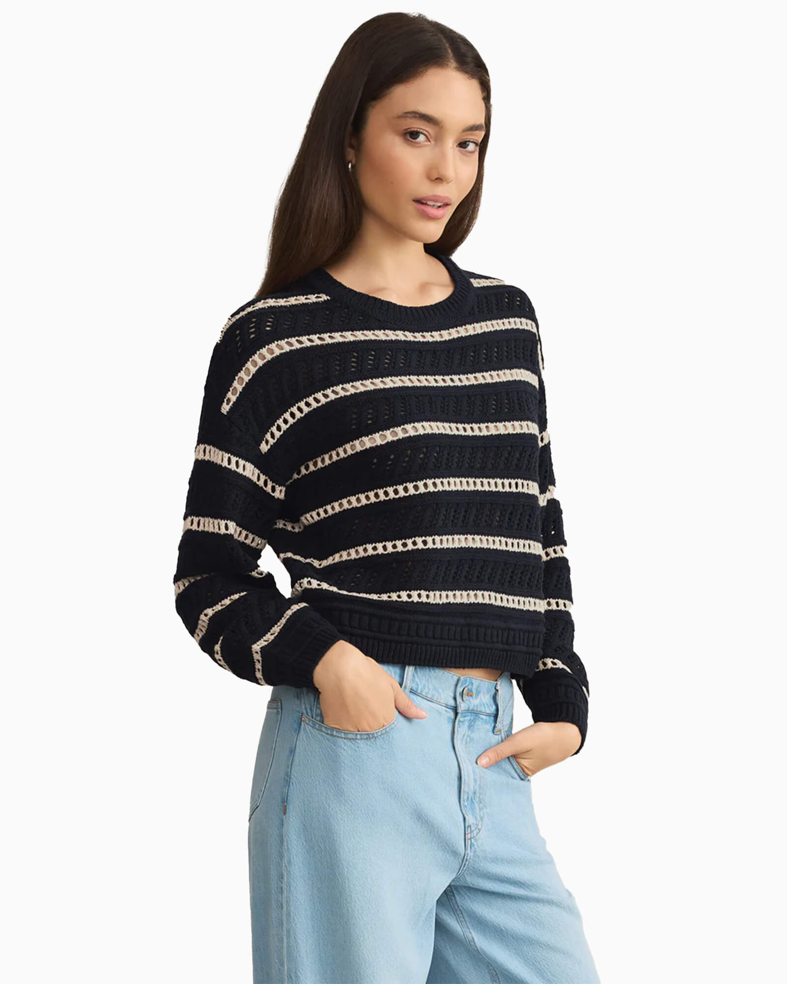 Estero Stripe Cropped Sweater