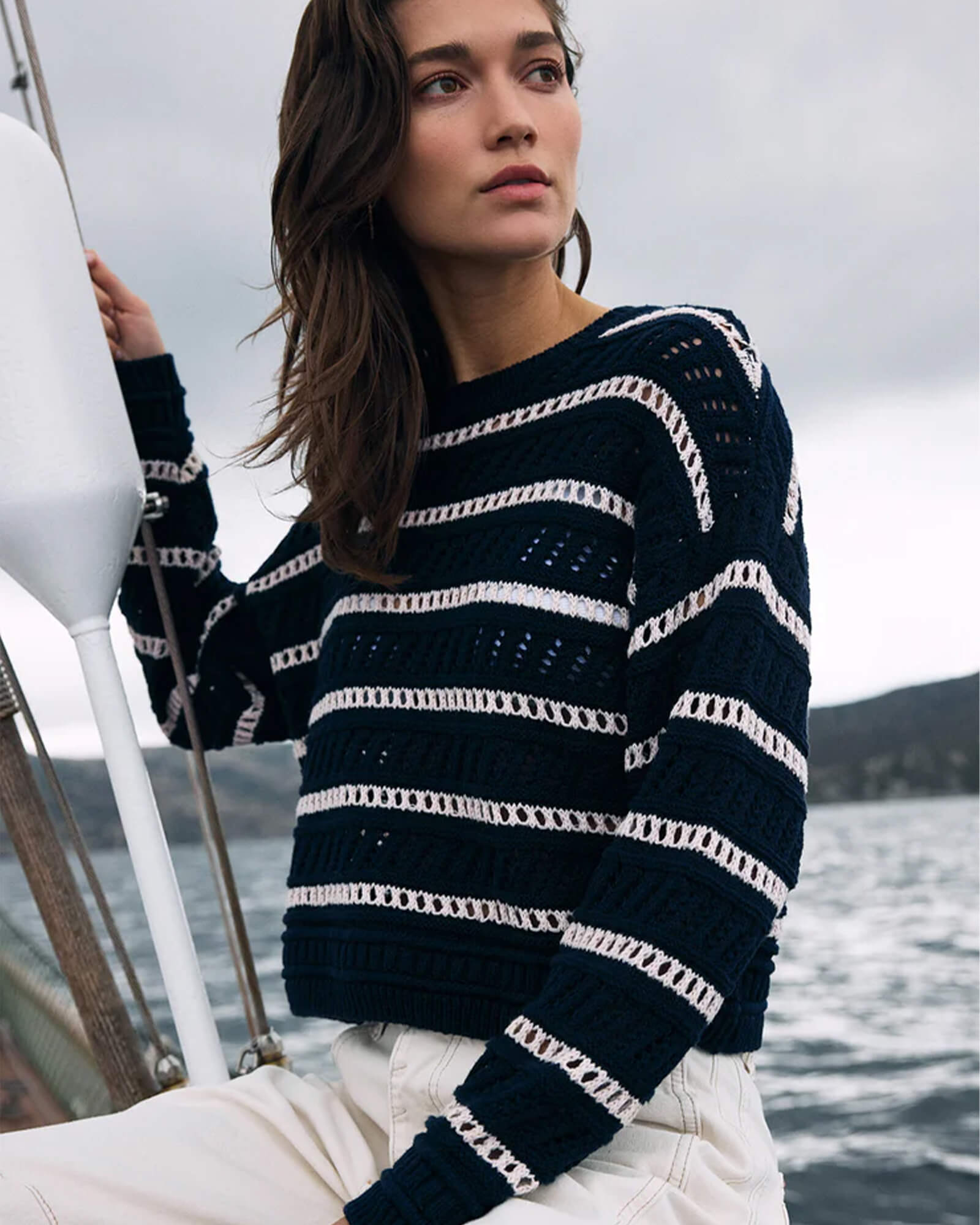 Estero Stripe Cropped Sweater