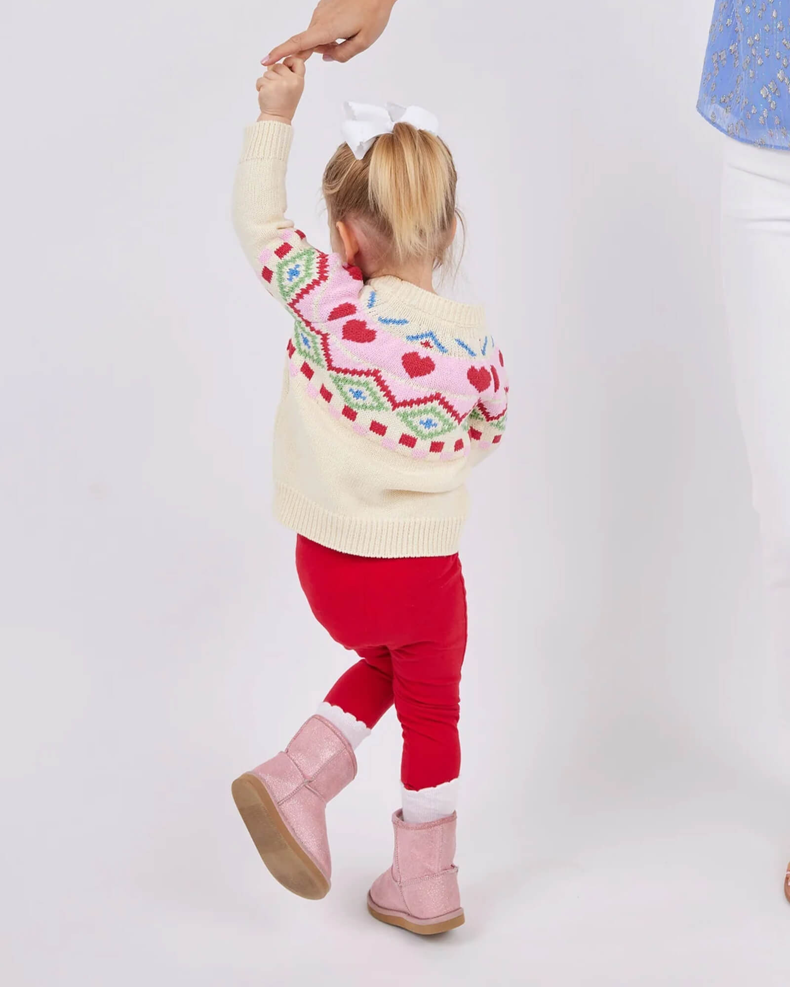 Ivory Kids Heart Fair Isle Sweater