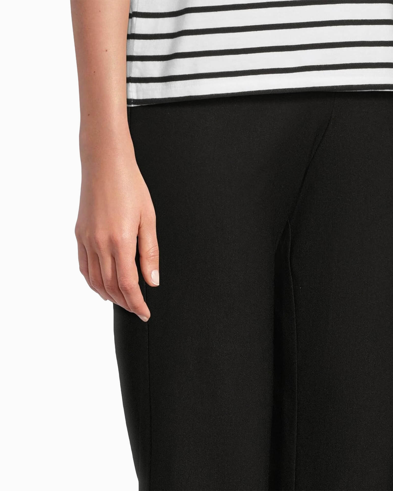 Krazy Larry Pull-On Wide Ankle Pant Black - Purple Poppy