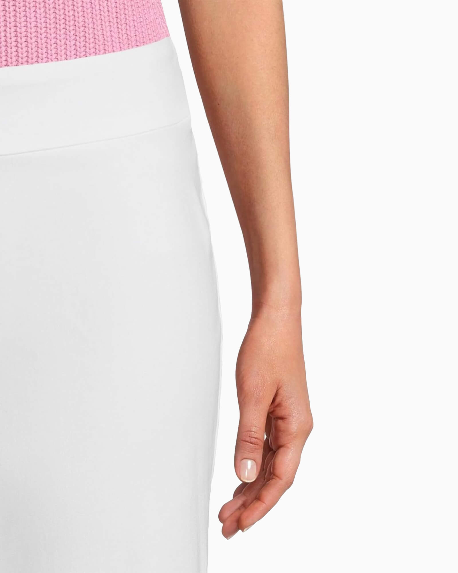 Krazy Larry Pull-On Wide Ankle Pant White - Purple Poppy