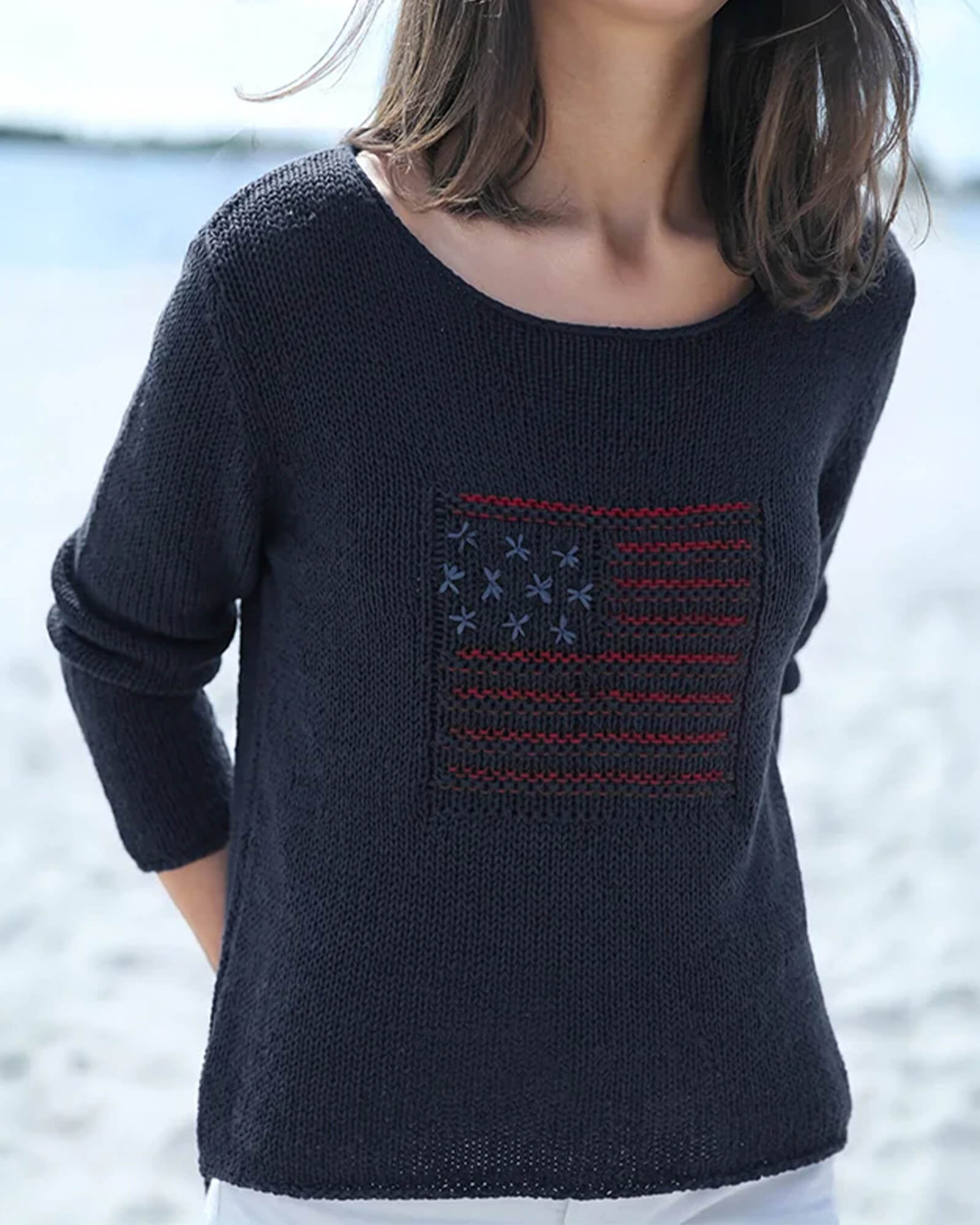 Flower Flag Cotton Crew