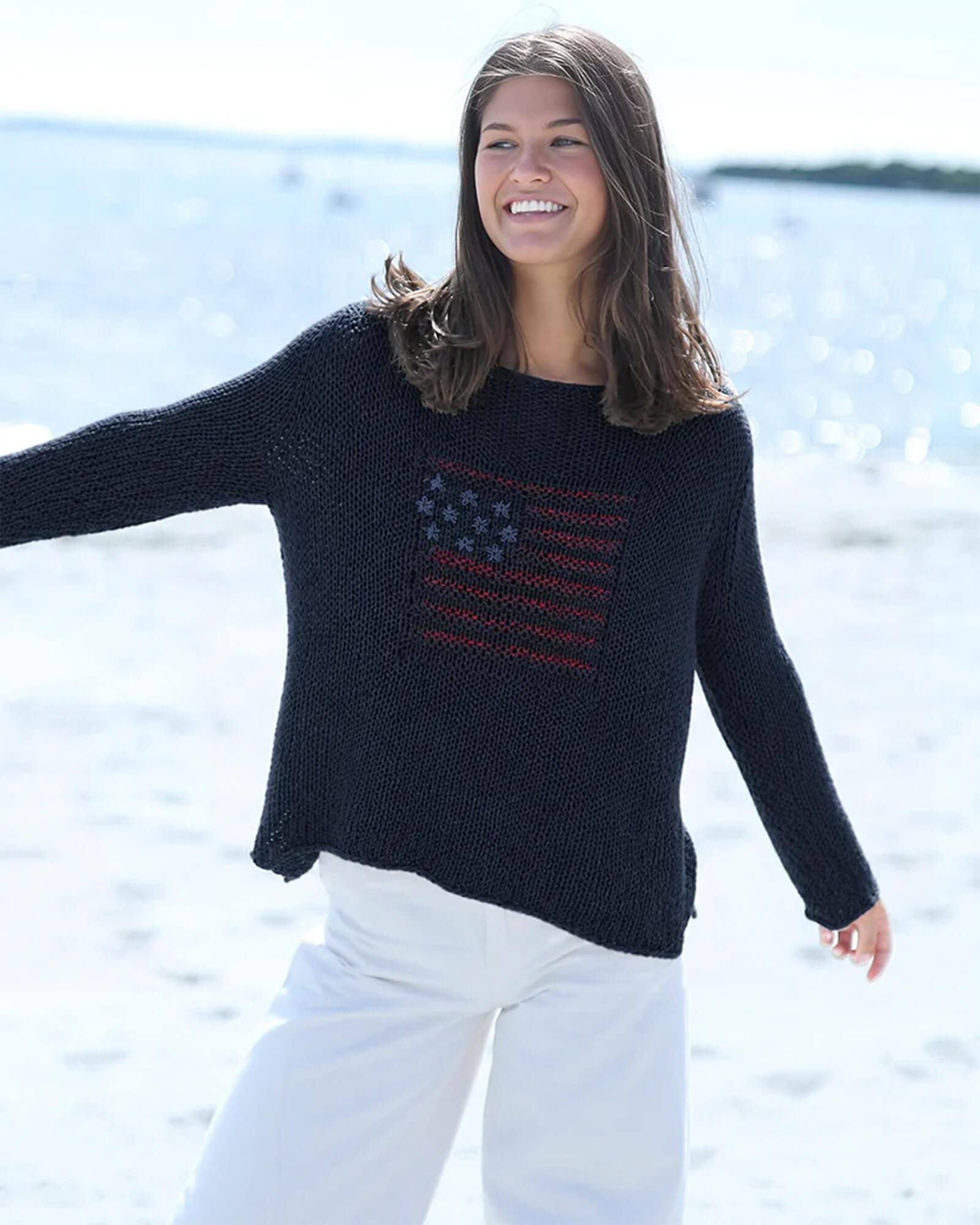 Flower Flag Cotton Crew